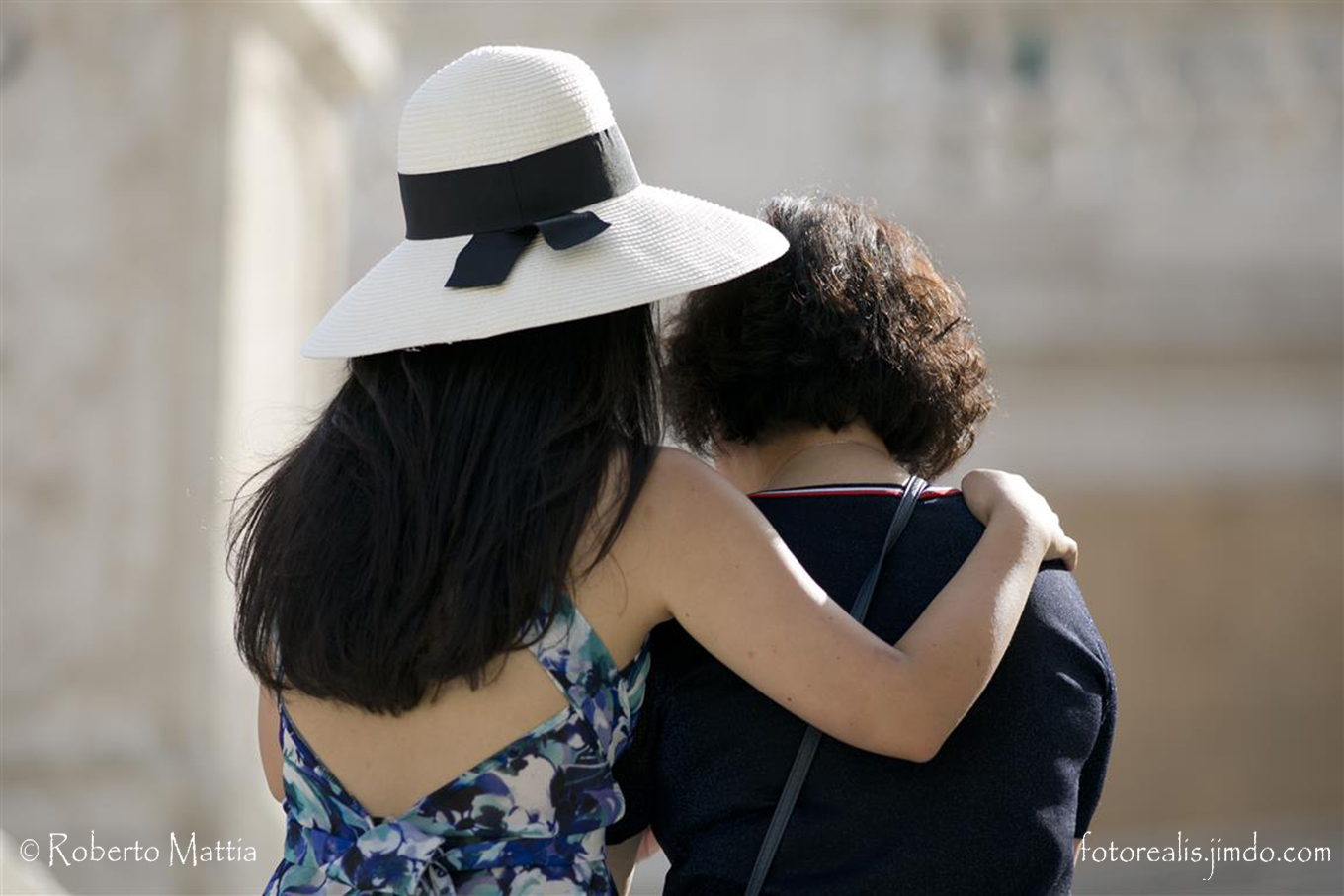 Embrace mother - daughter