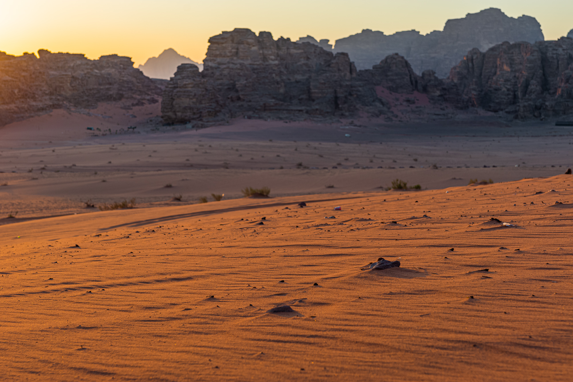 tramonto wadi rum