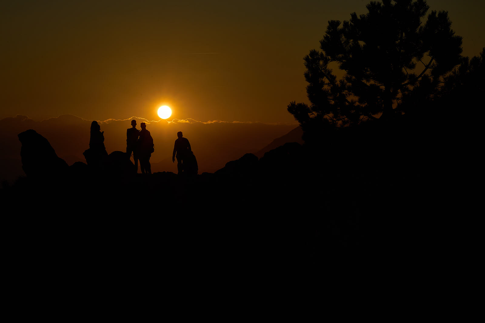 Sunset and silhouette