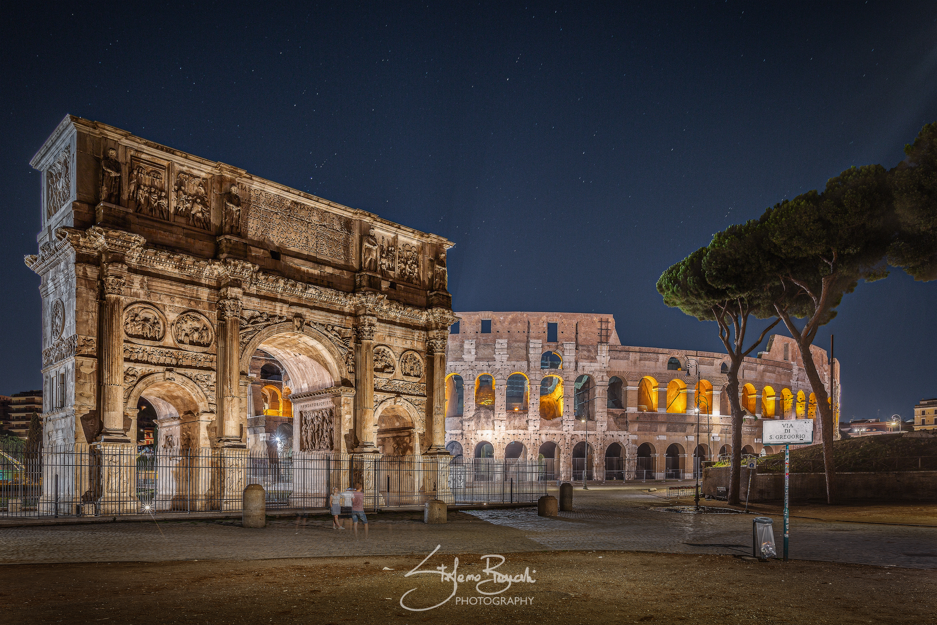Arch of Constantine and Colosseum