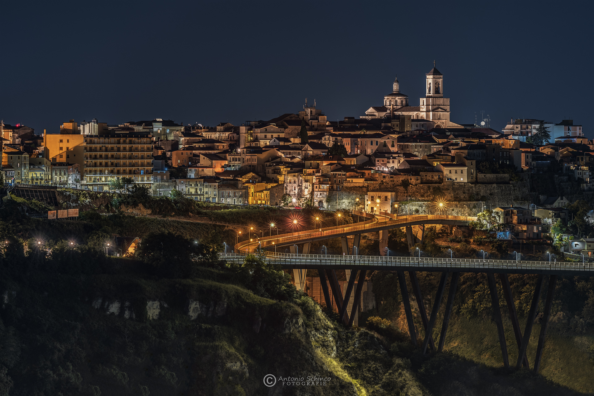 Catanzarese Night View Of the Historic Centre