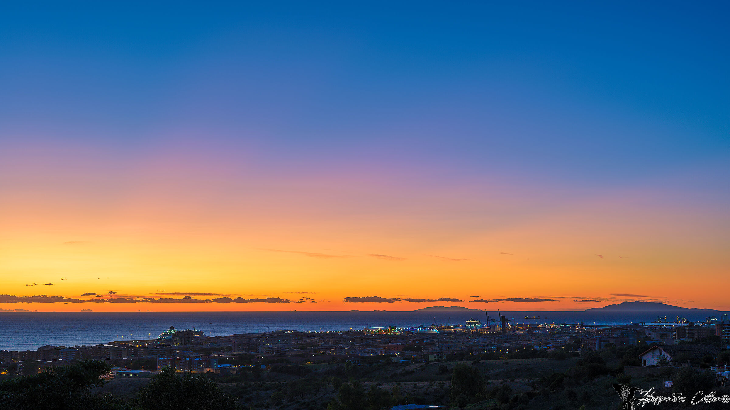 The colors of the sunset...