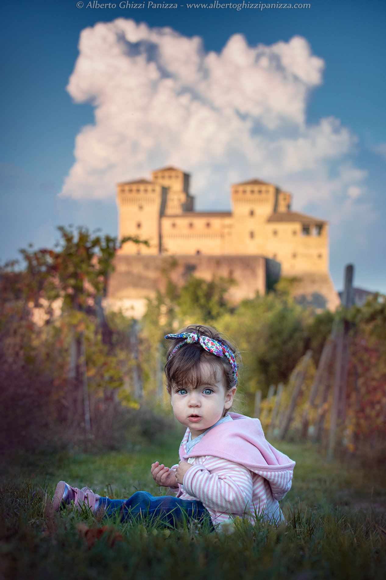 There's a little princess in the castle vineyard
