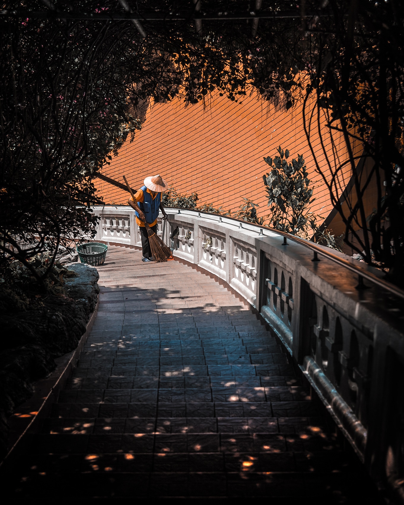 Working at the temple