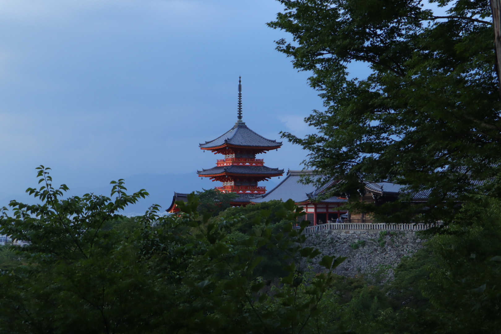 Temple at sunset