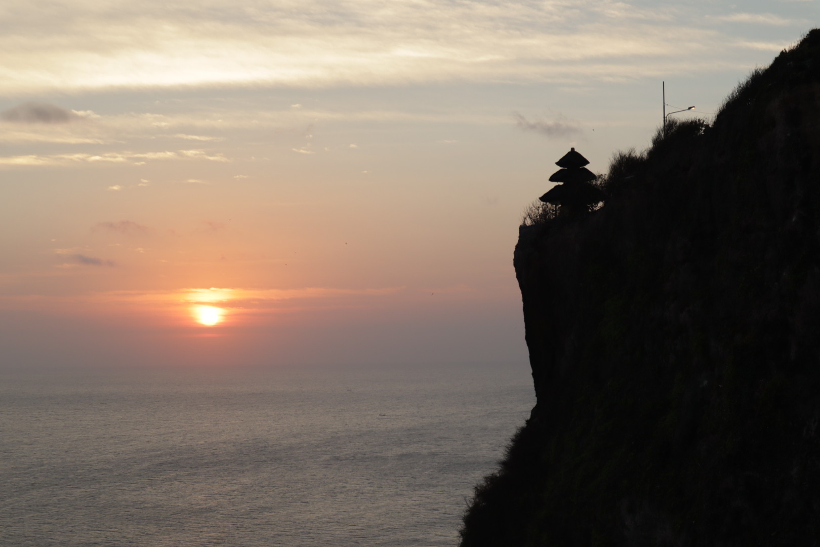 Temple at sunset