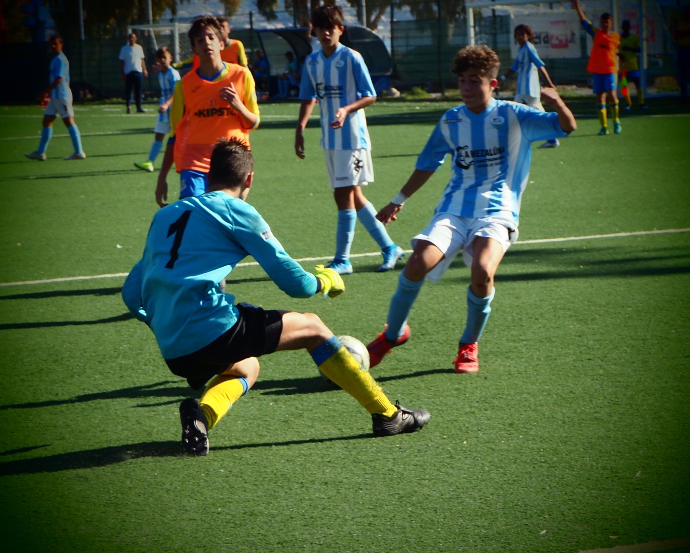 A moment before the goal