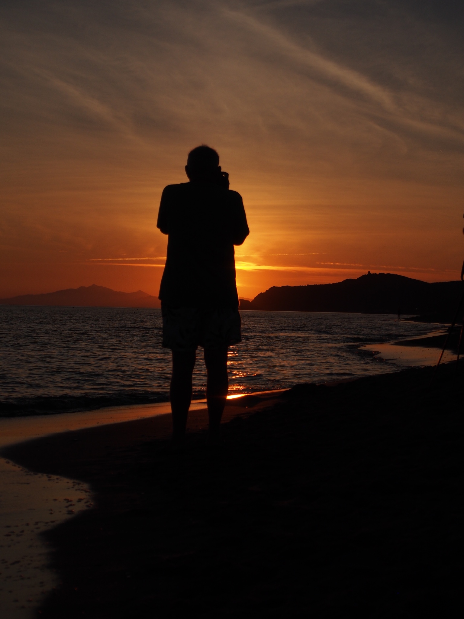 Tramonto alle spalle