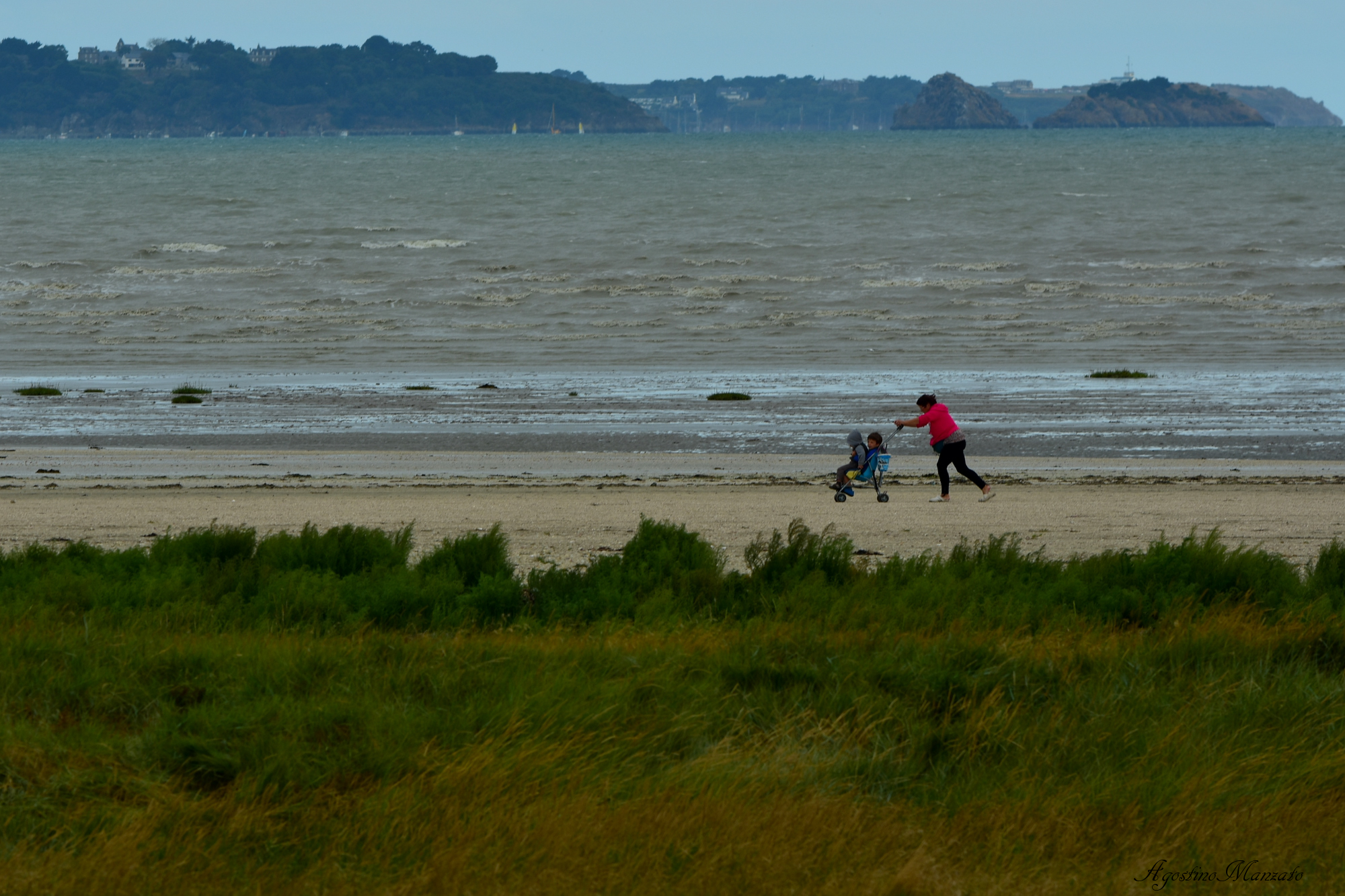 Walking on Cancale beach