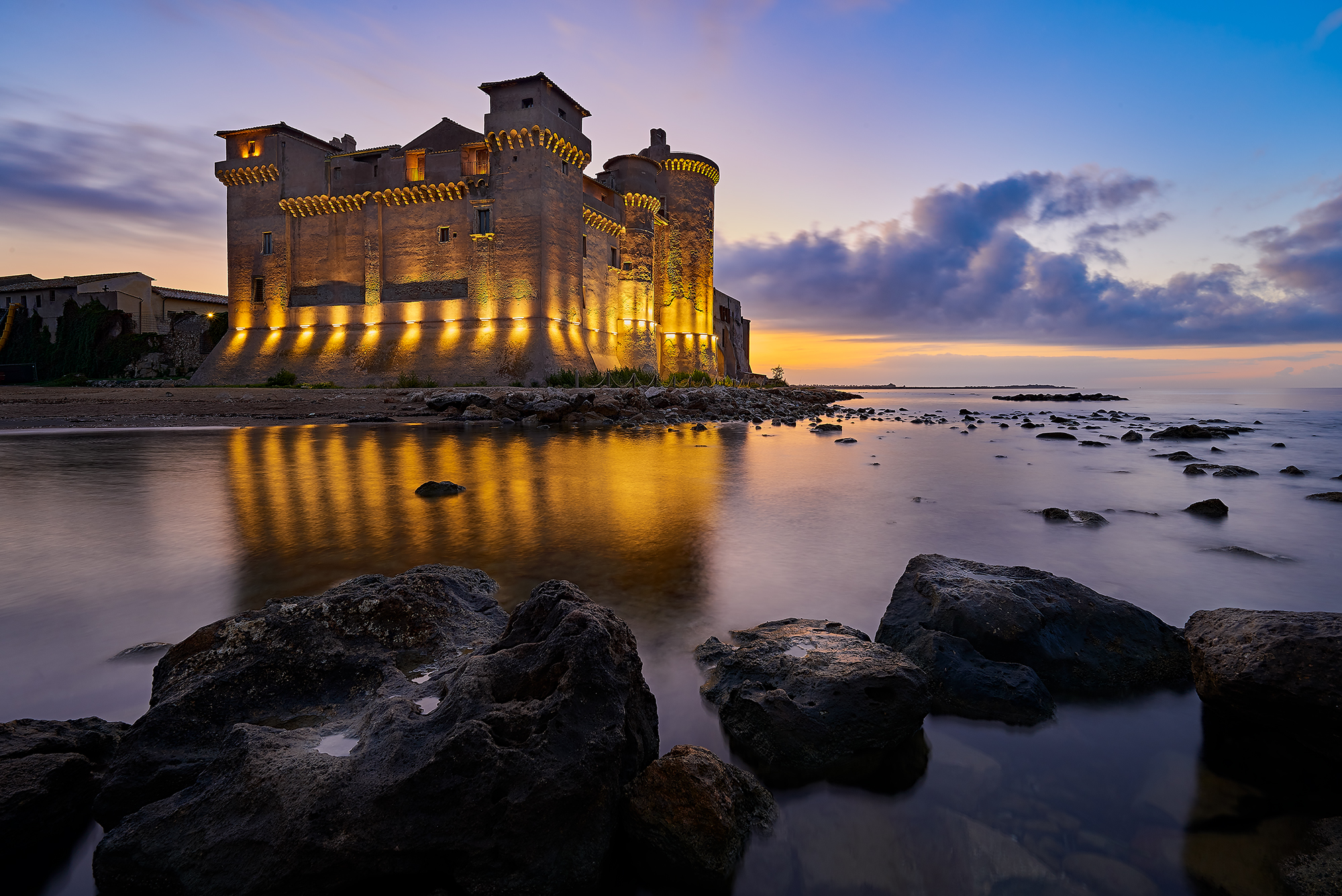 Sunrise at Santa Severa Castle