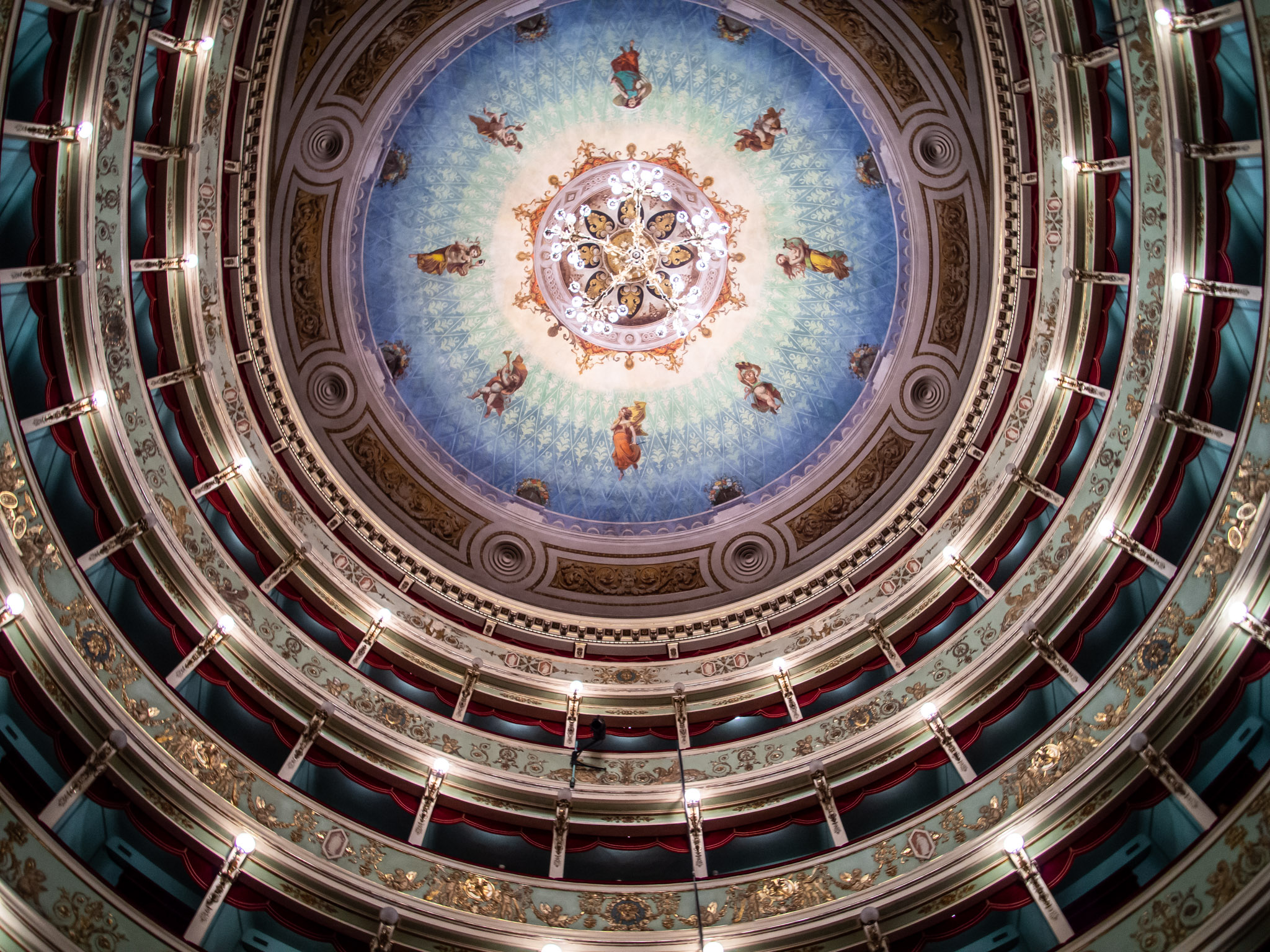 The Teatro Ventidio Basso in fish eye