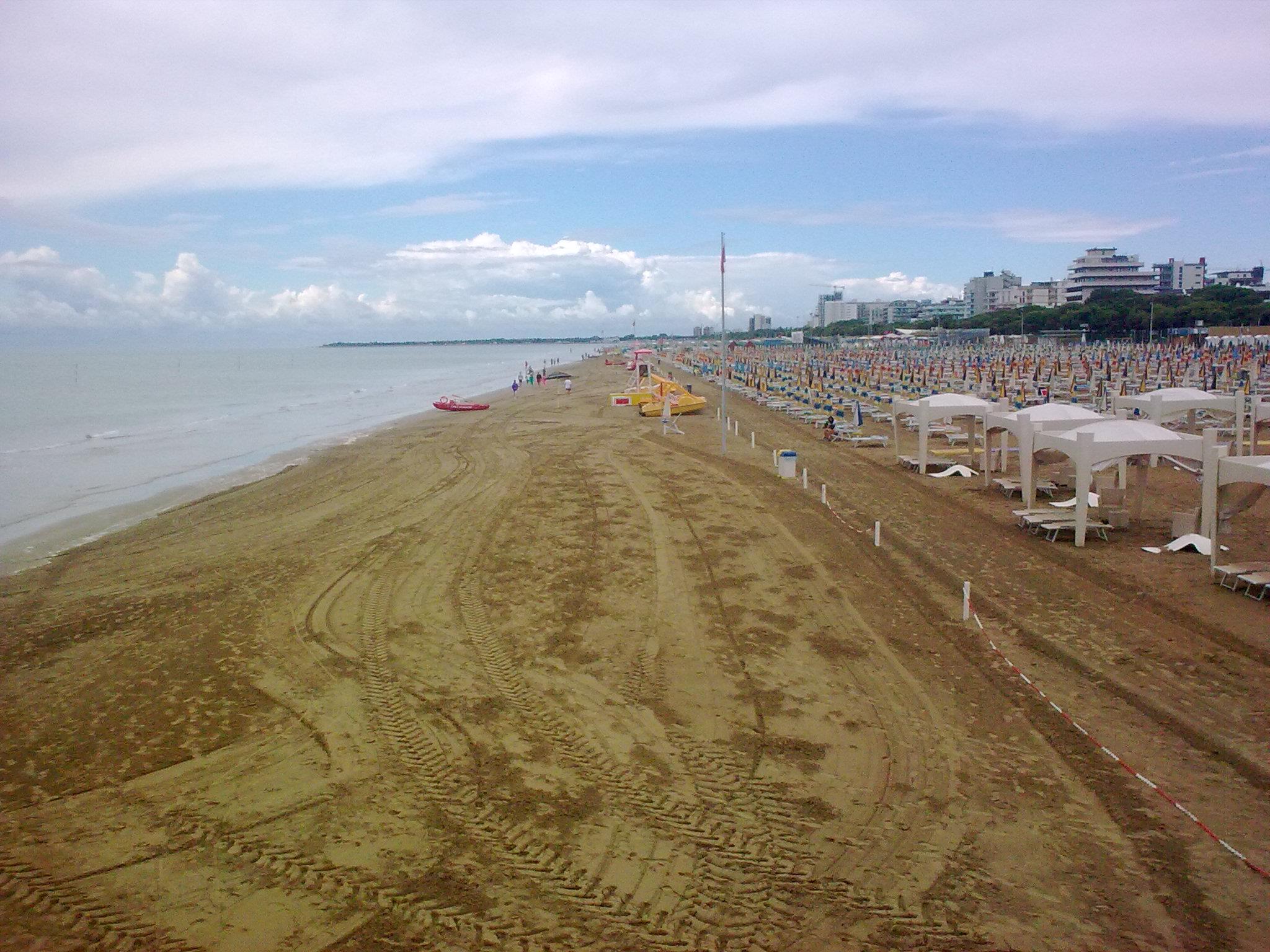 Lignano beach after an end-of-summer storm