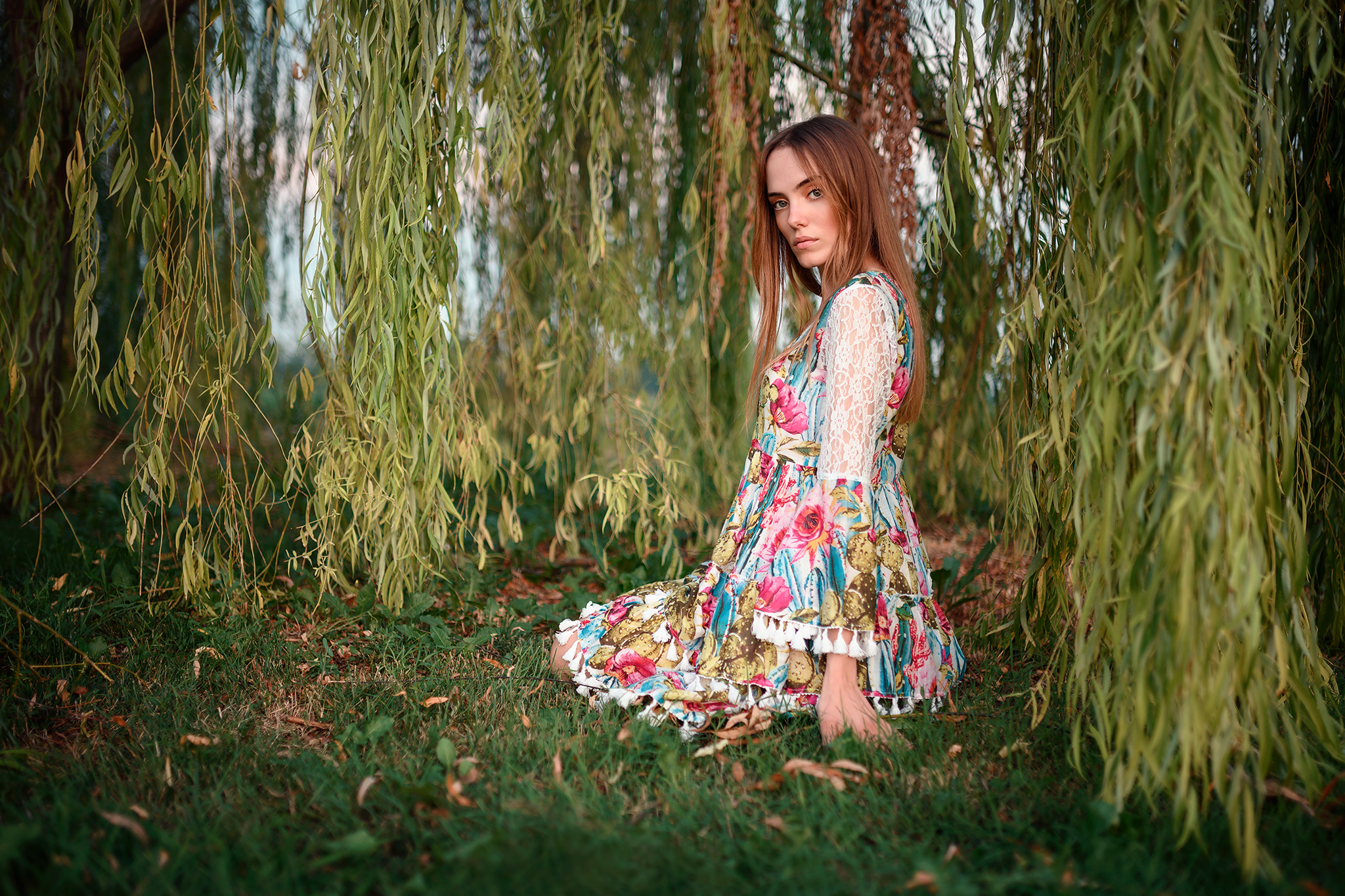 In the willow garden