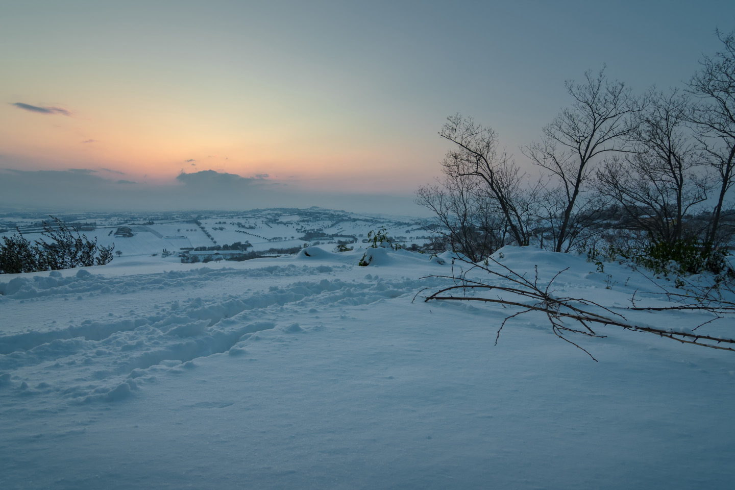 Le Marche sotto la neve