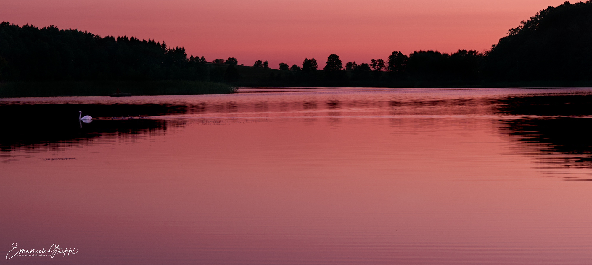Sunset over Jezioro Siercze