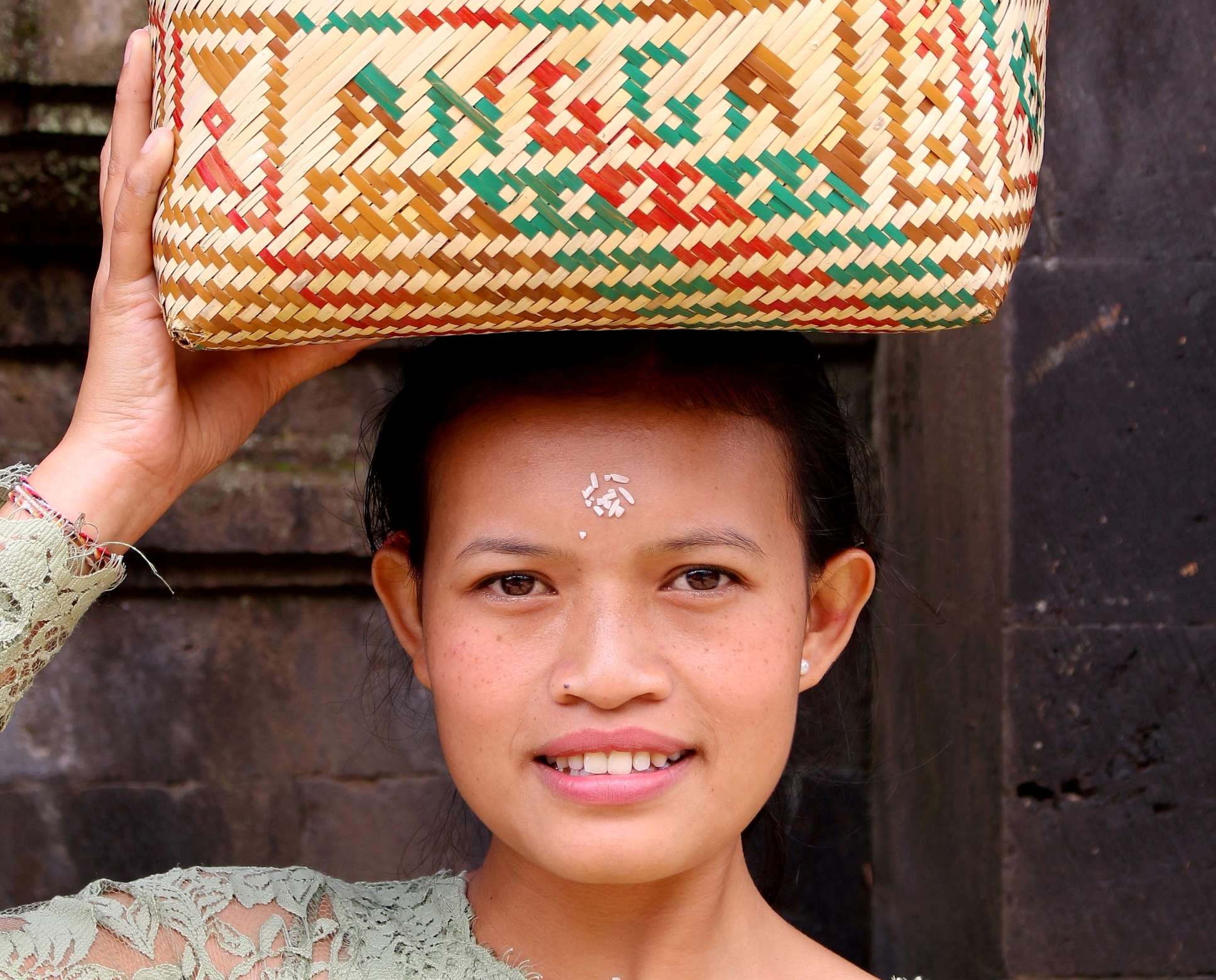 Like the Balinese on festive days...