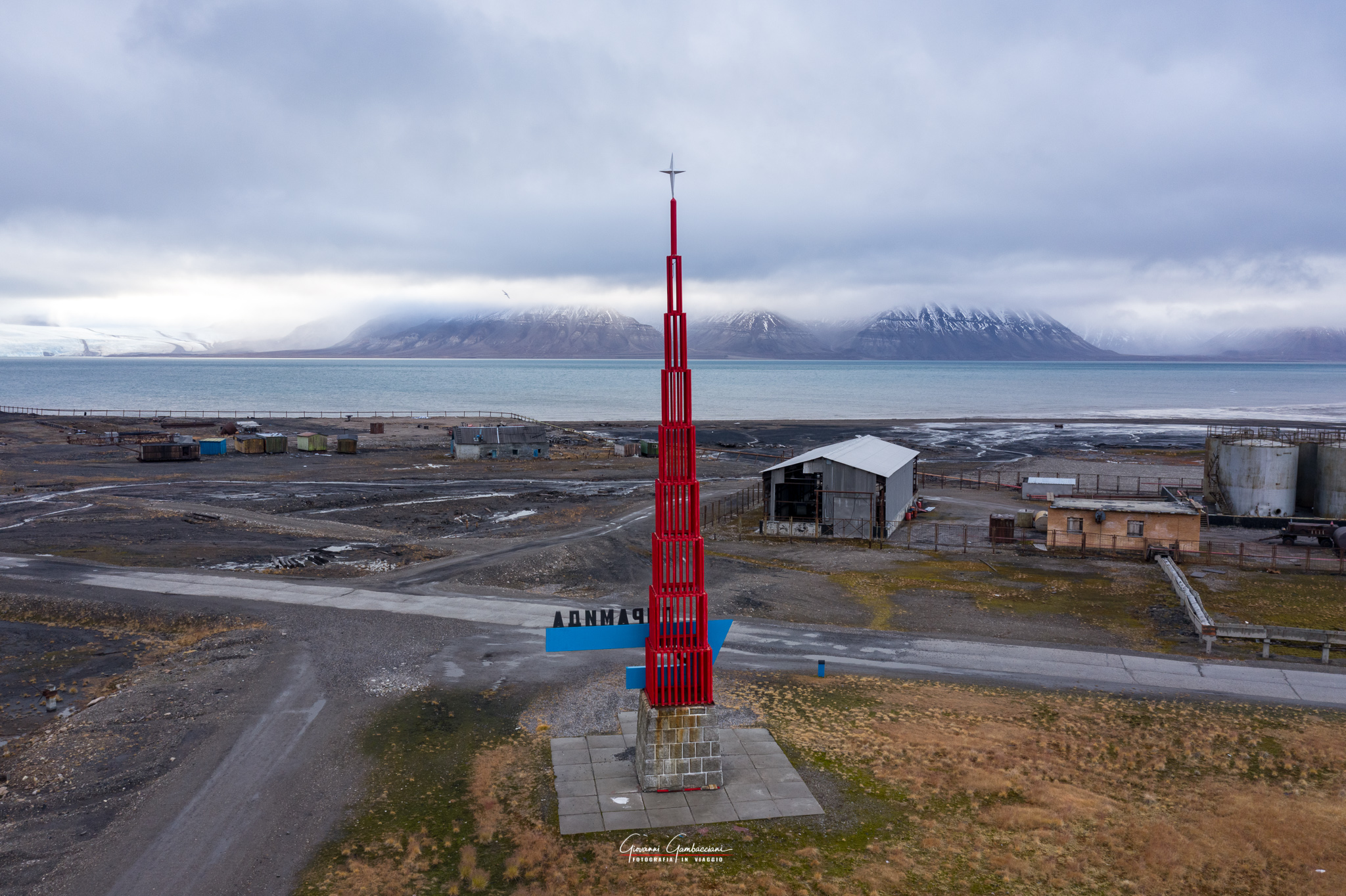 Pyramiden from the sky _ Svalbard