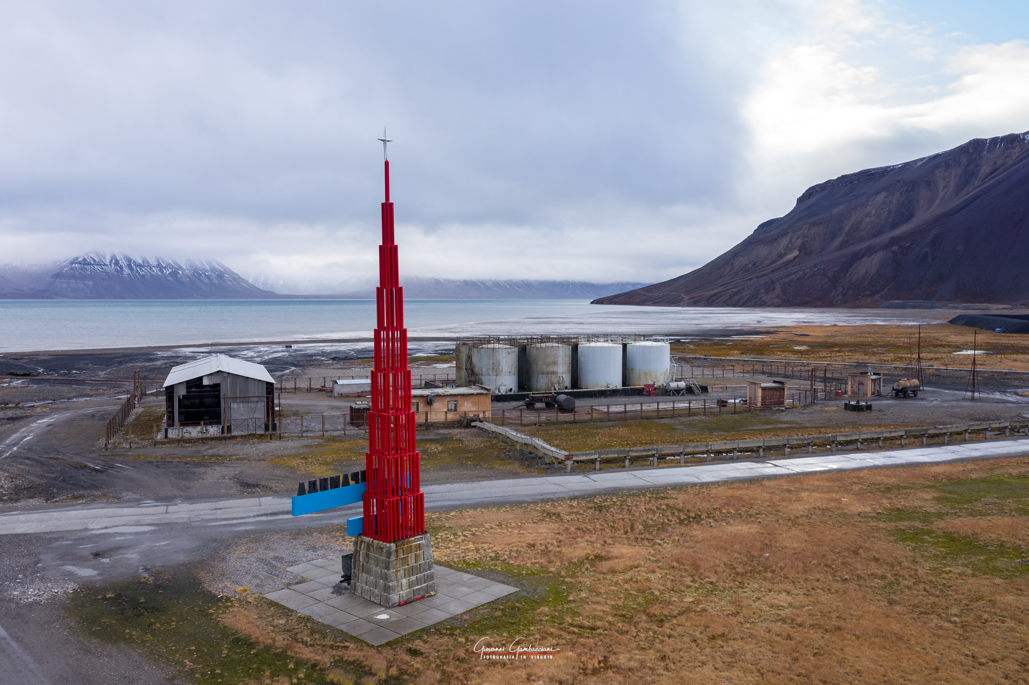 Pyramiden from the sky _ Svalbard