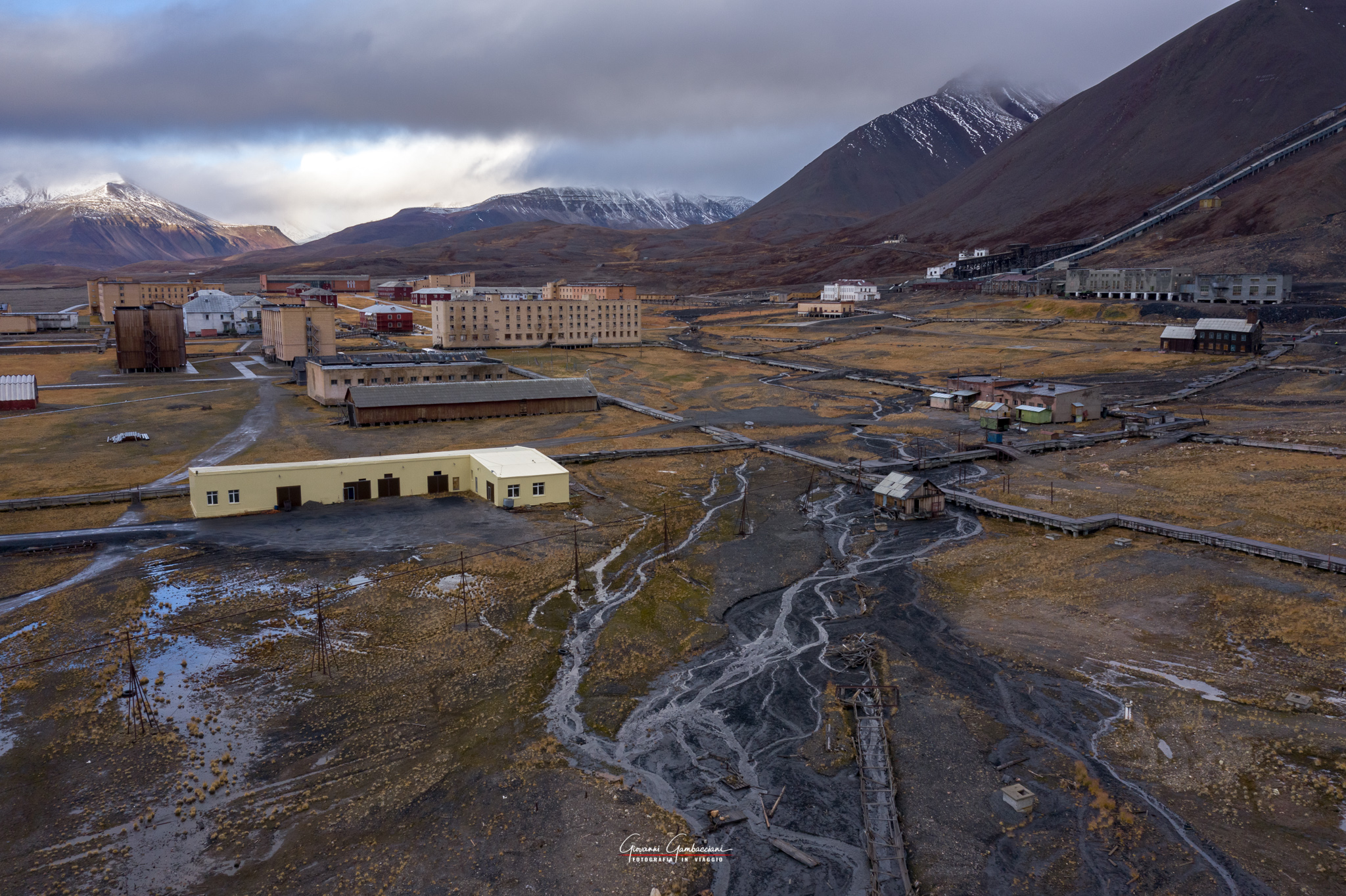 Pyramiden from the sky _ Svalbard