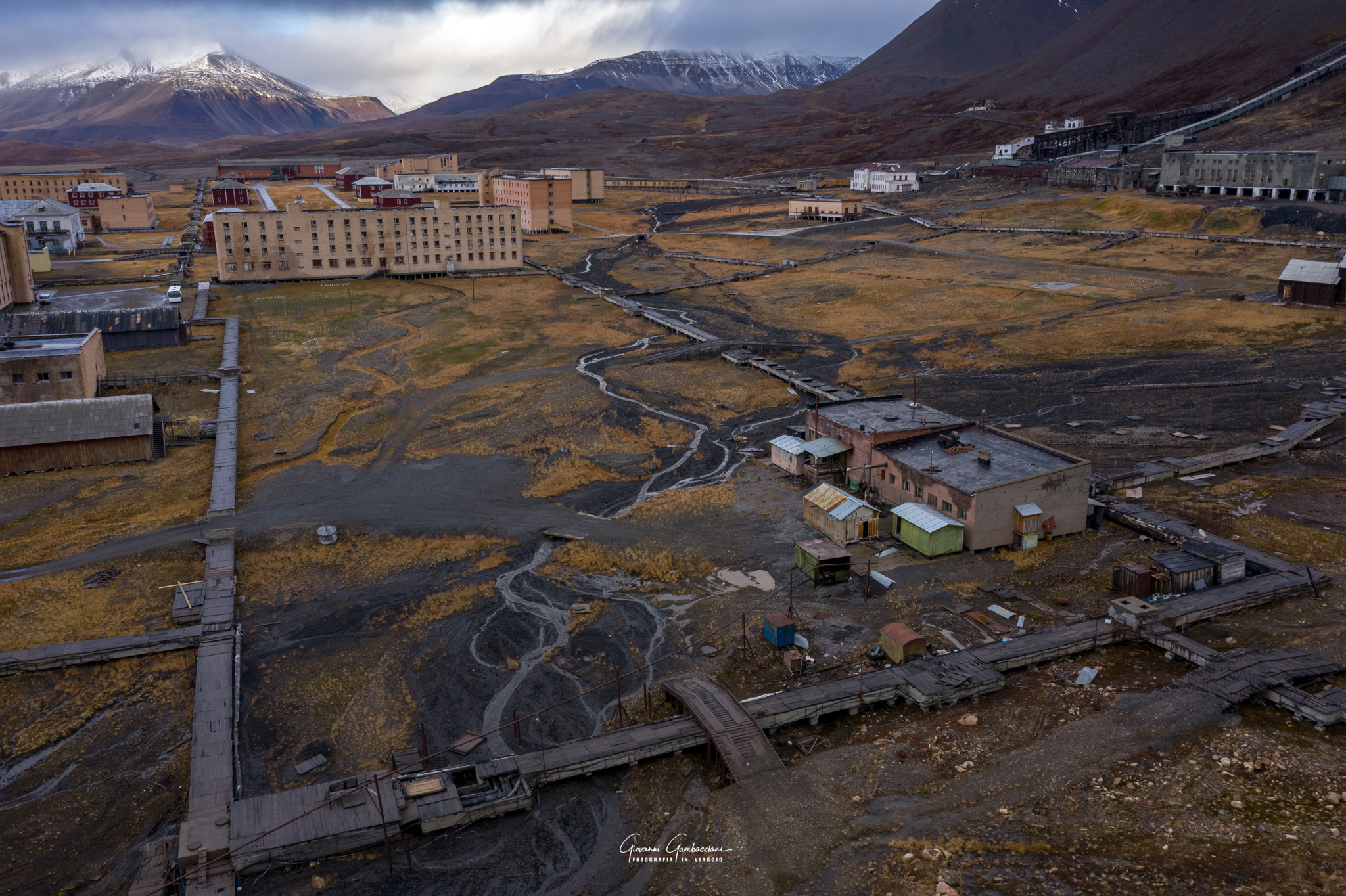 Pyramiden from the sky _ Svalbard