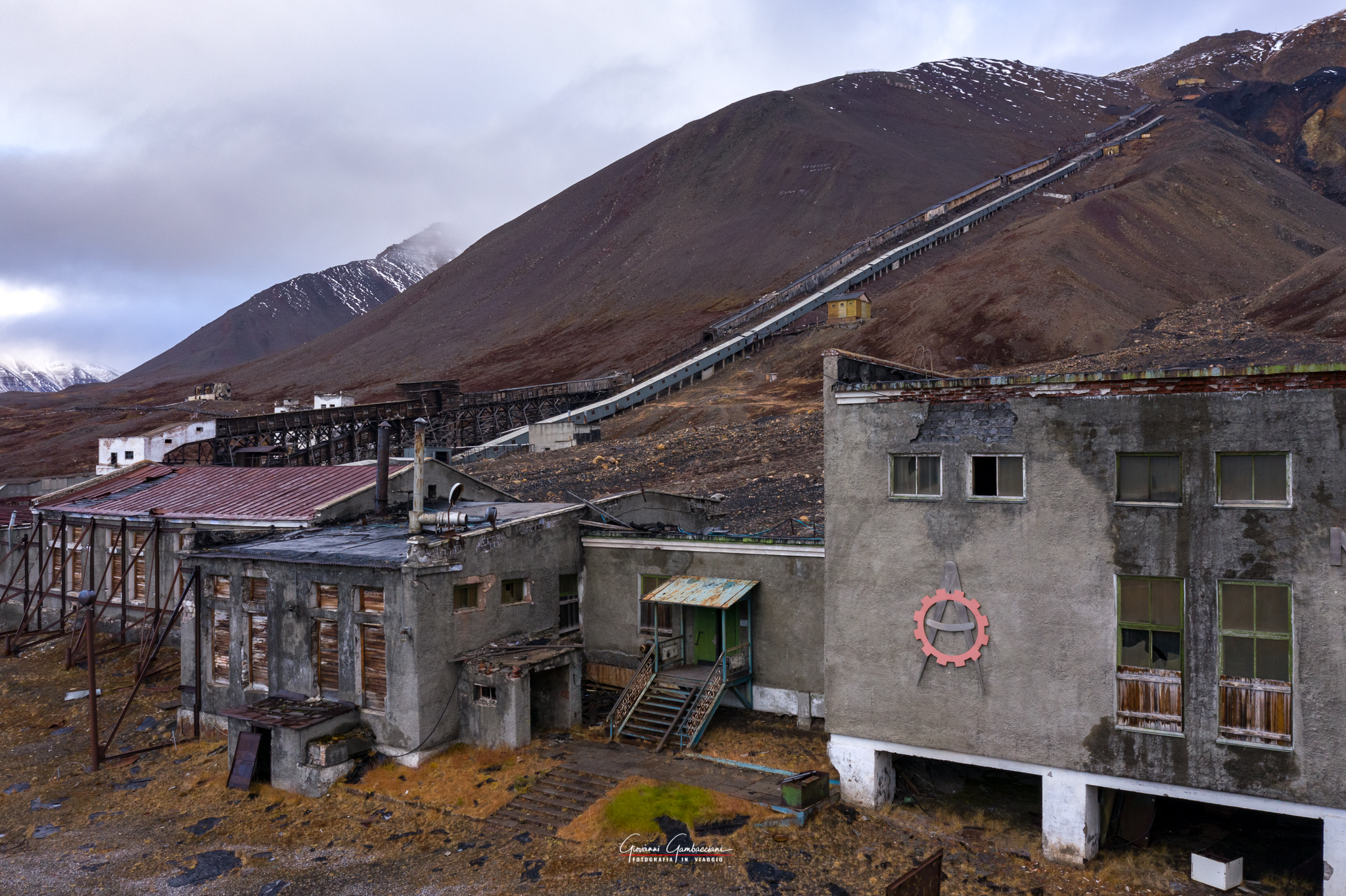 Pyramiden from the sky _ Svalbard