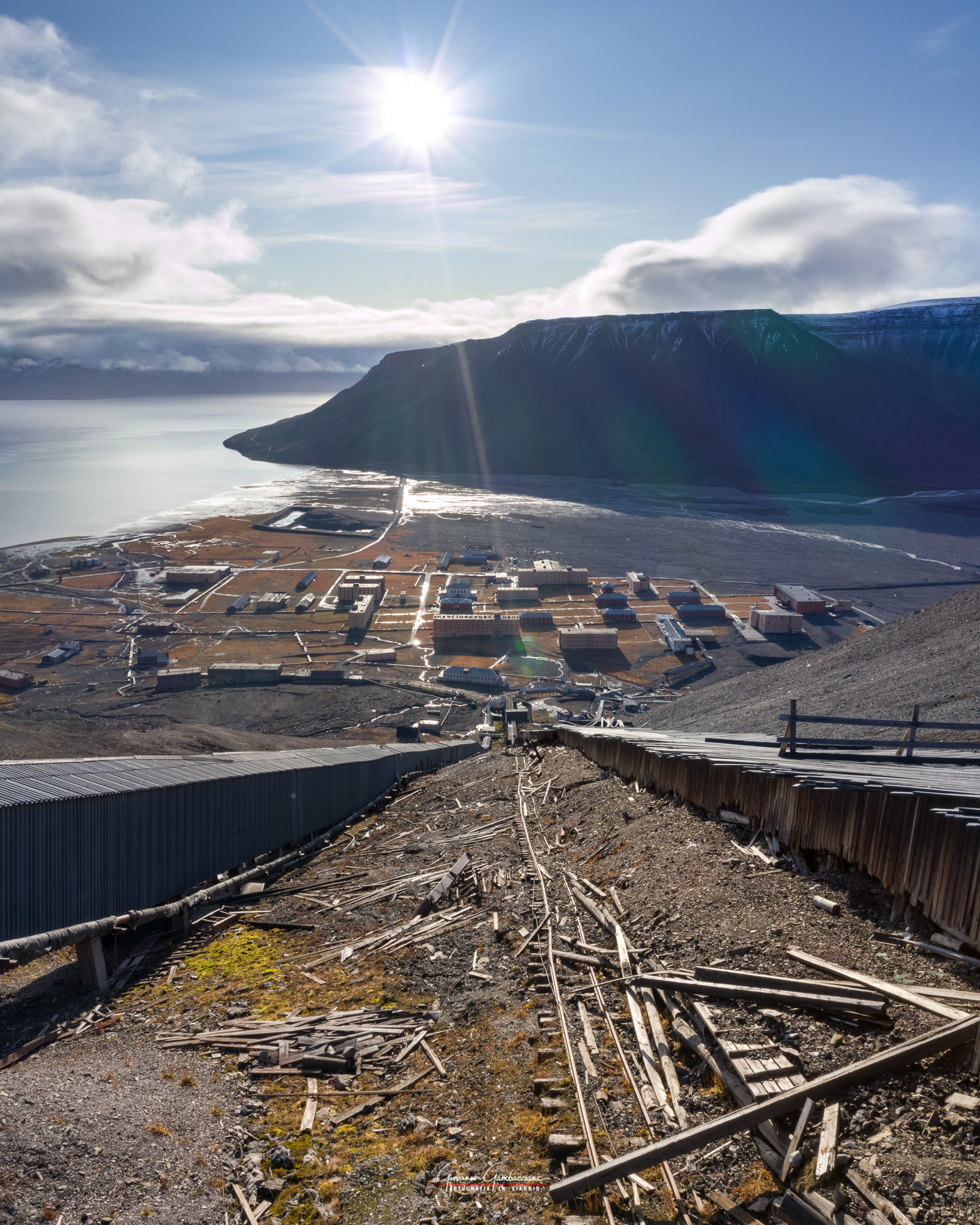 Pyramiden from the sky _ Svalbard