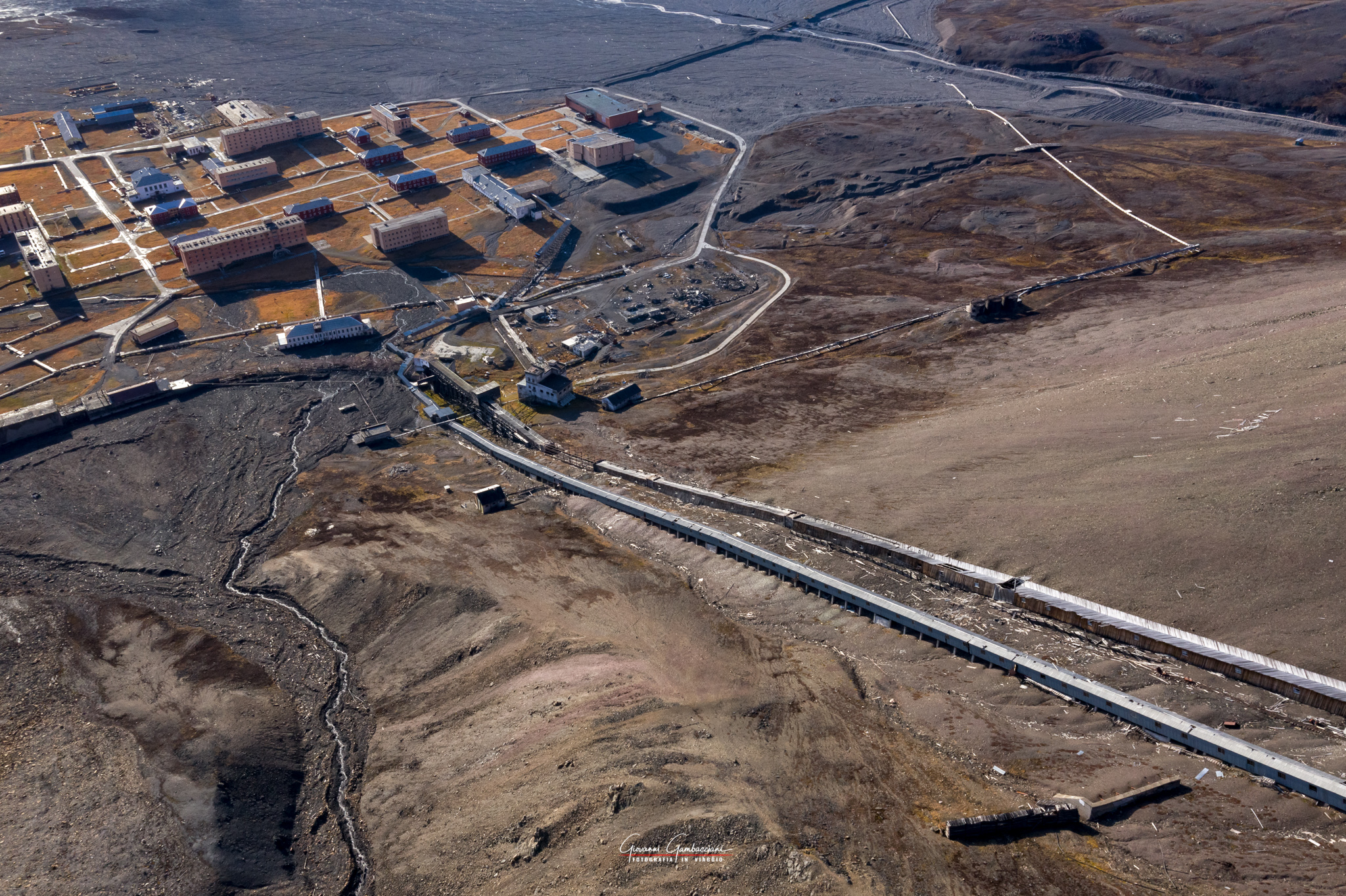 Pyramiden from the sky _ Svalbard