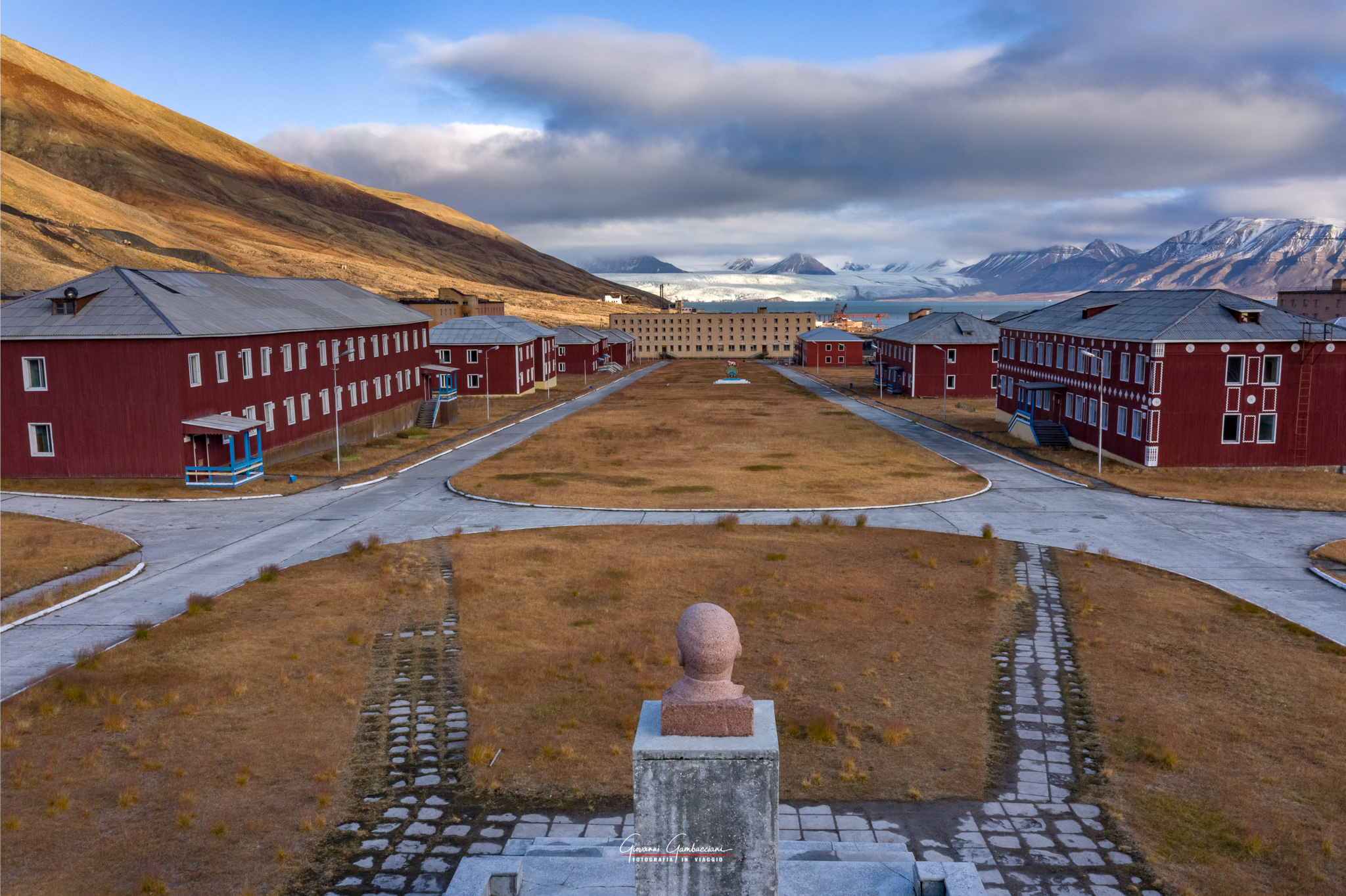 Pyramiden from the sky _ Svalbard