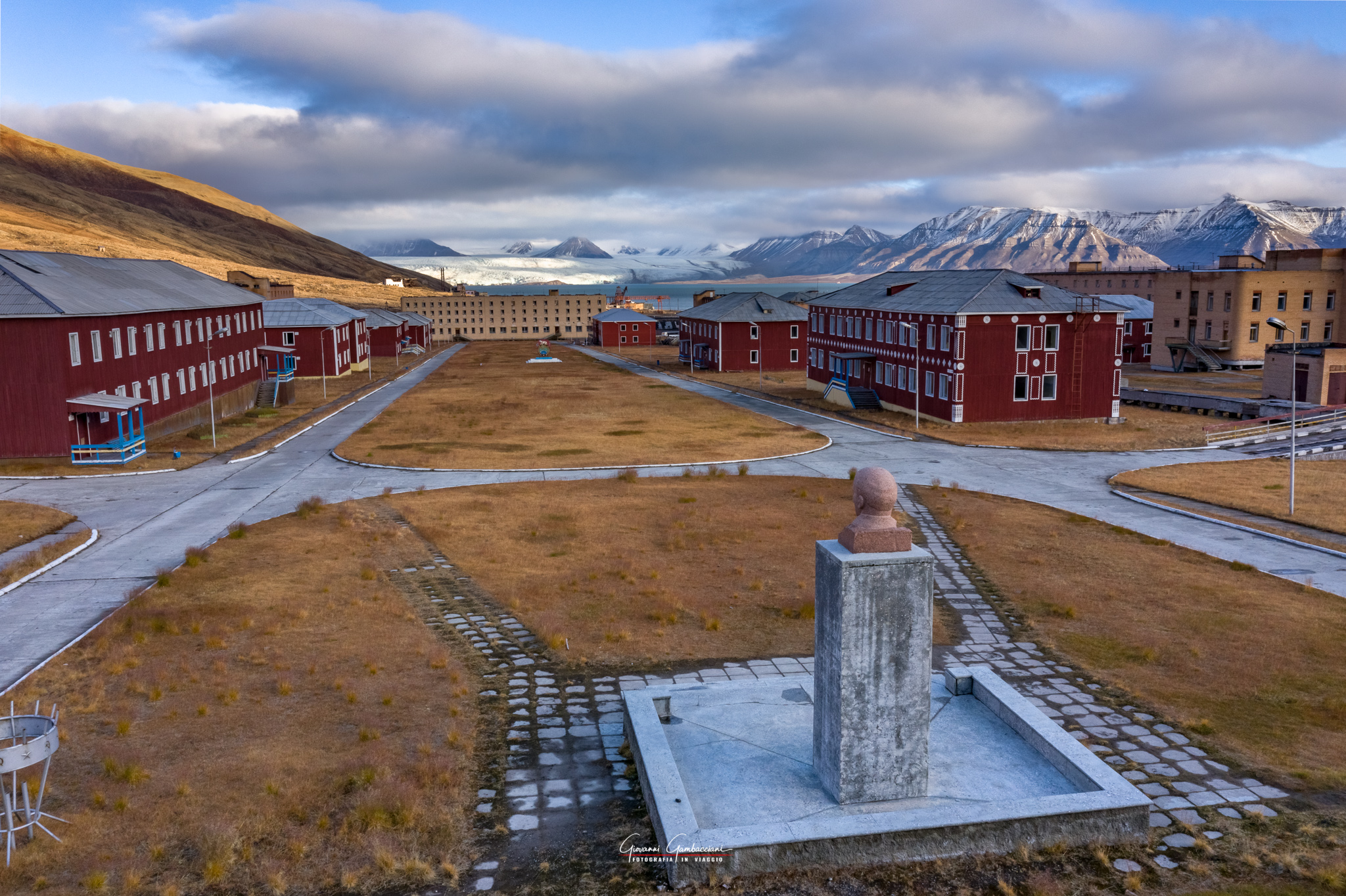 Pyramiden from the sky _ Svalbard