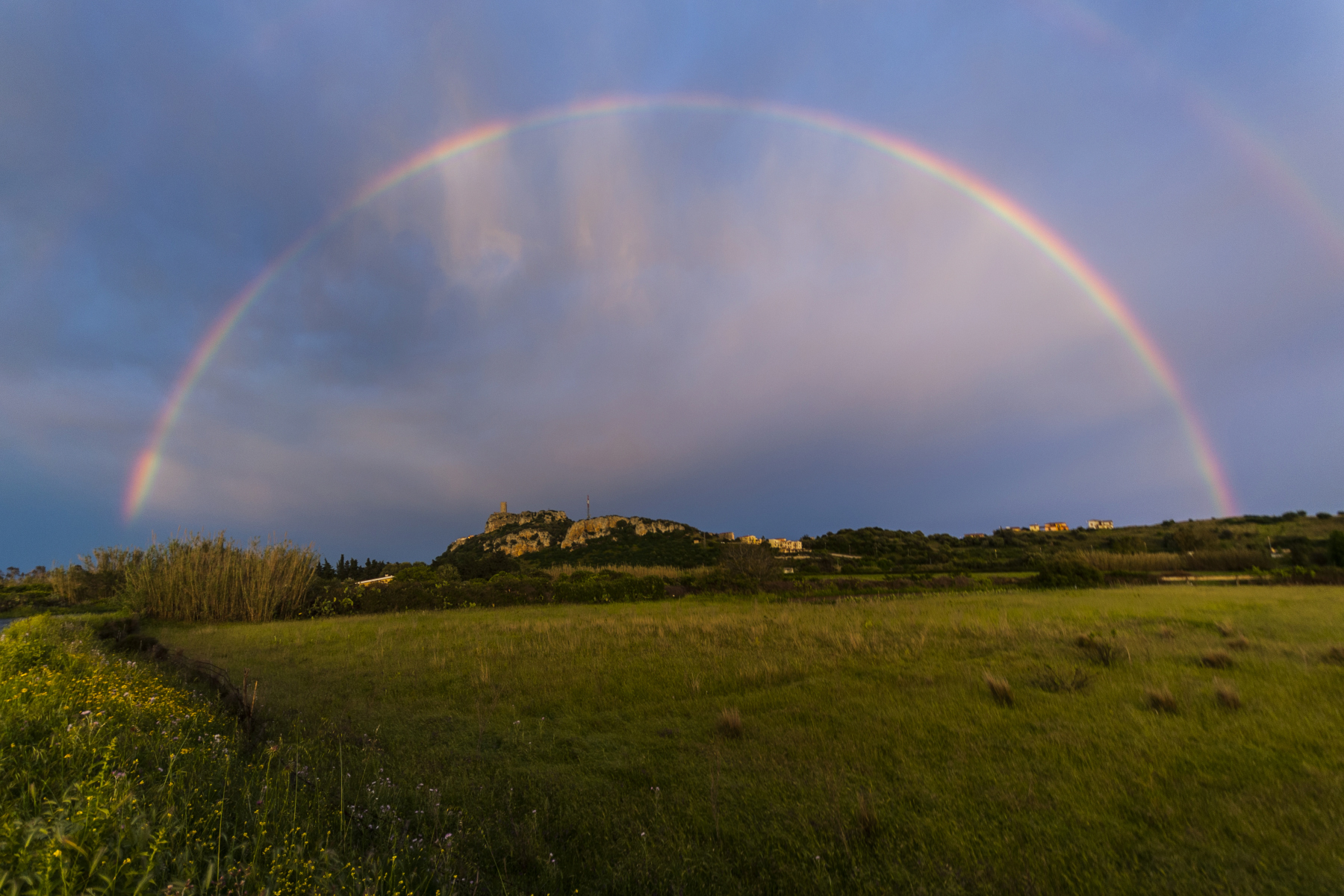 Posada Panorama with rainbow