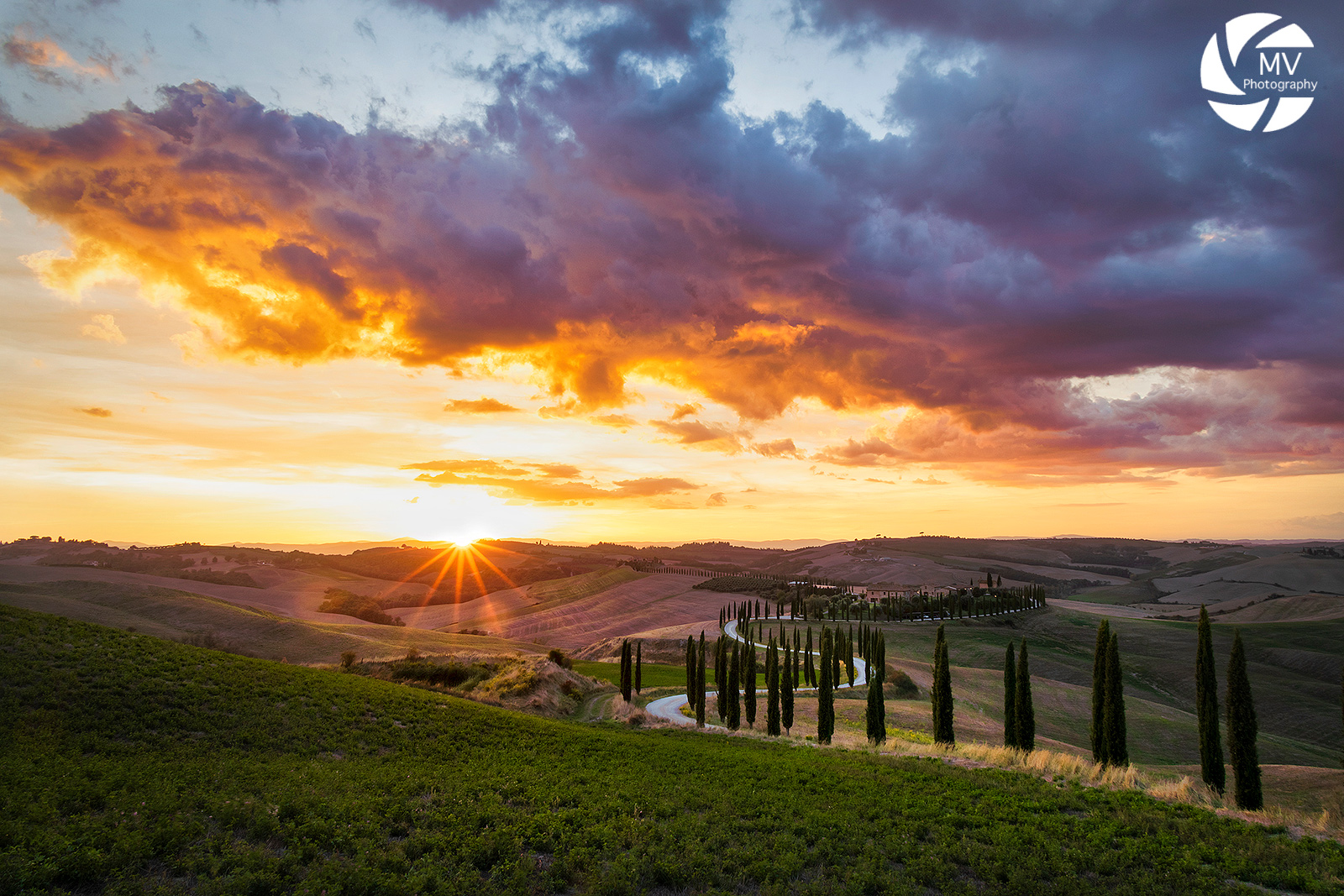 Tramonto in Val D'Orcia