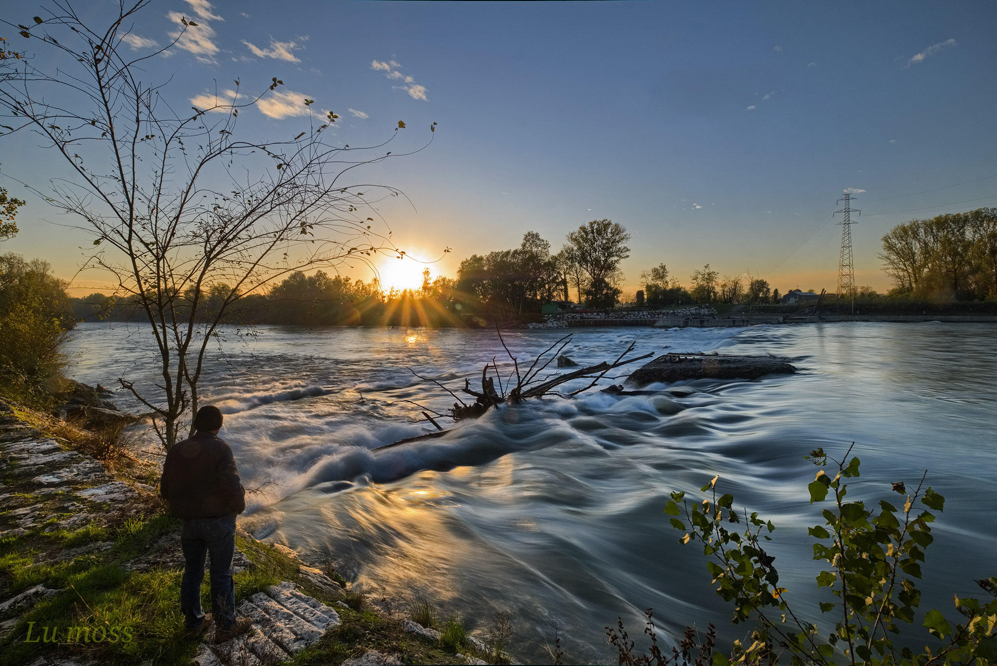 An autumn sunset over Adda.