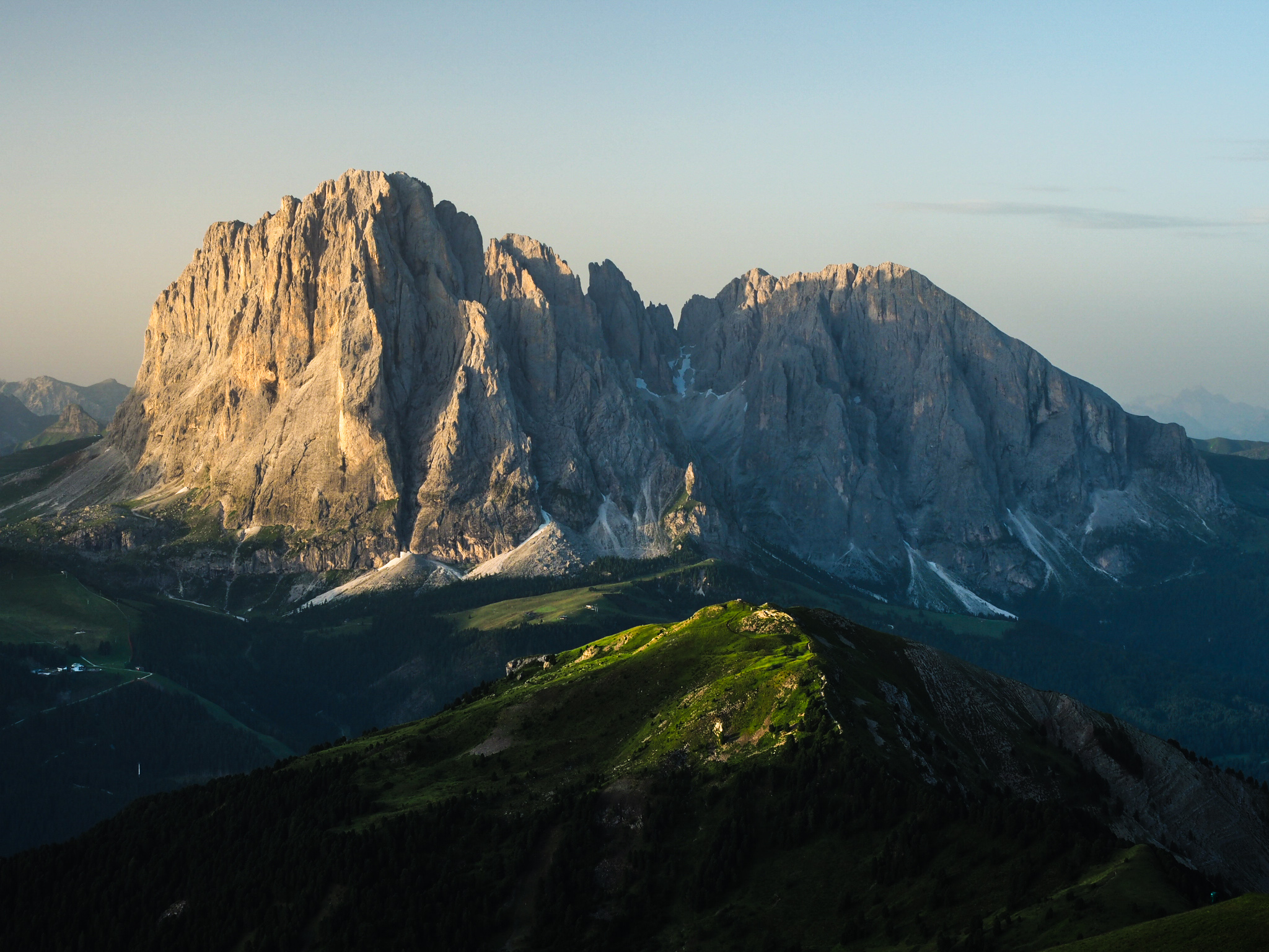 Sassolungo Group at Dawn