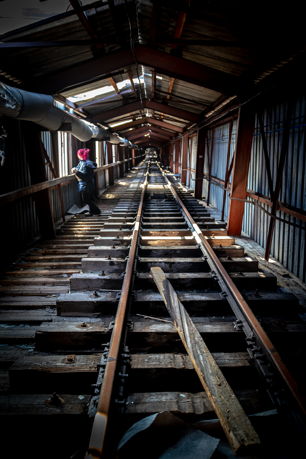 Inside the Pyramiden mine