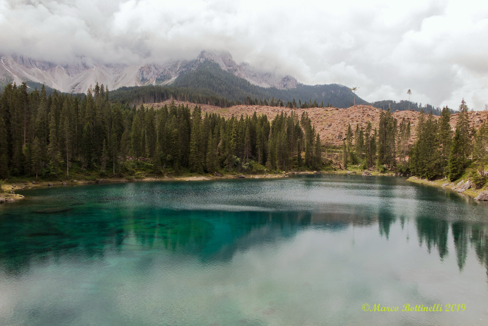 This is what Lake Carezza looks like today...