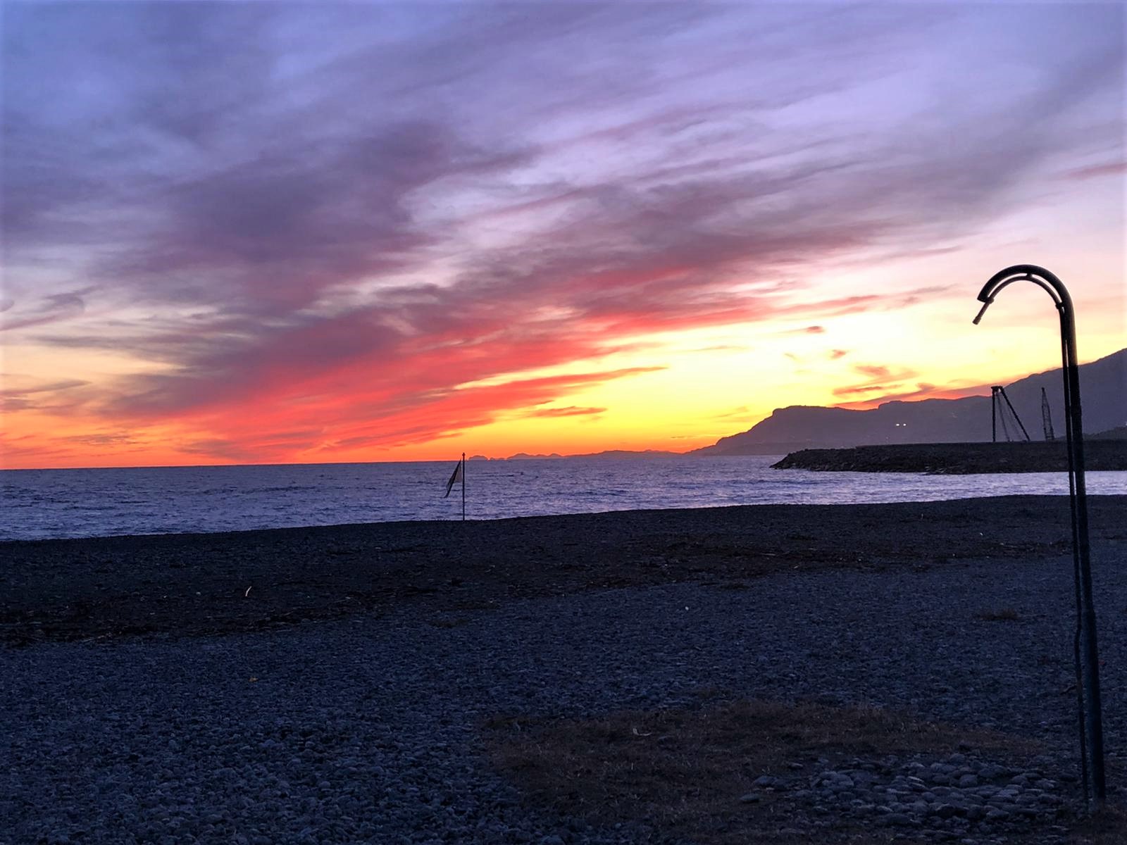 sunset in Ventimiglia