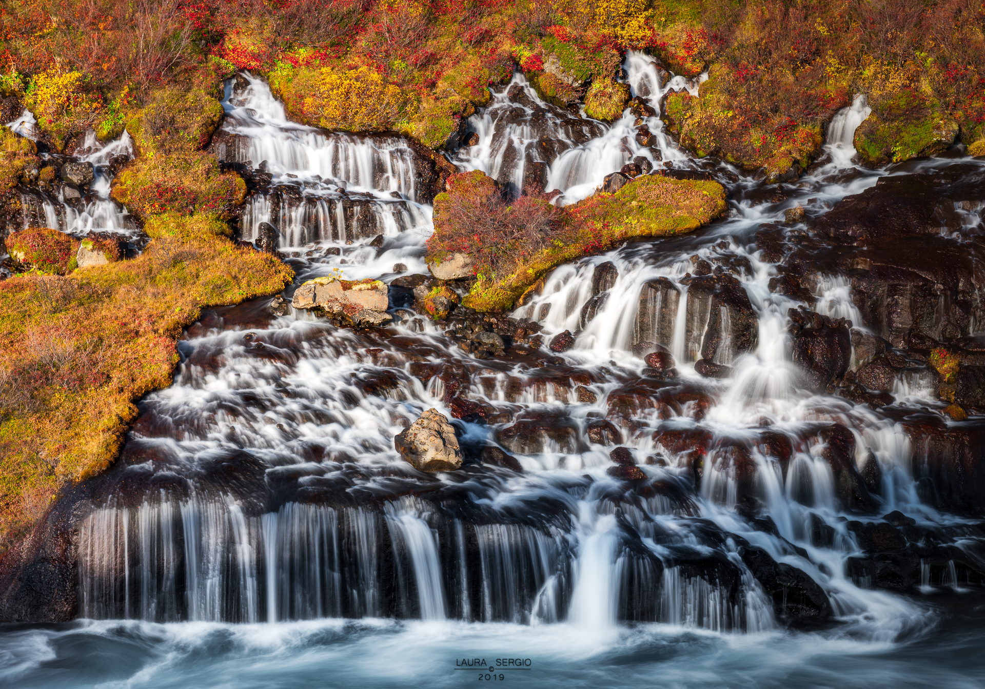 Glacier waterfall