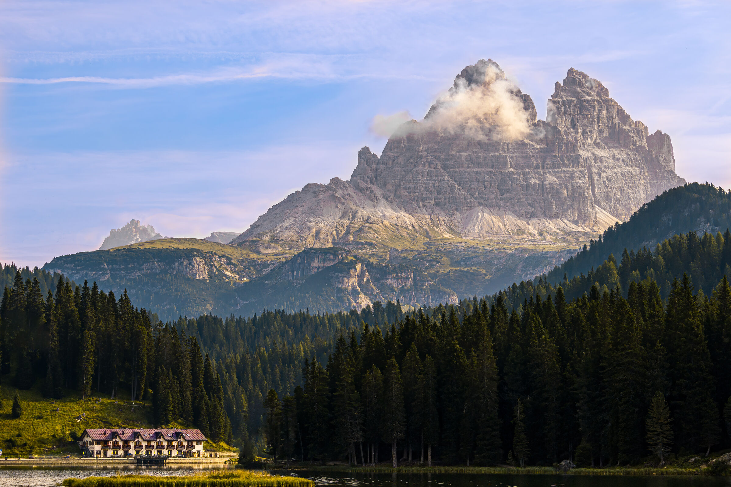 vista dal lago di Misurina