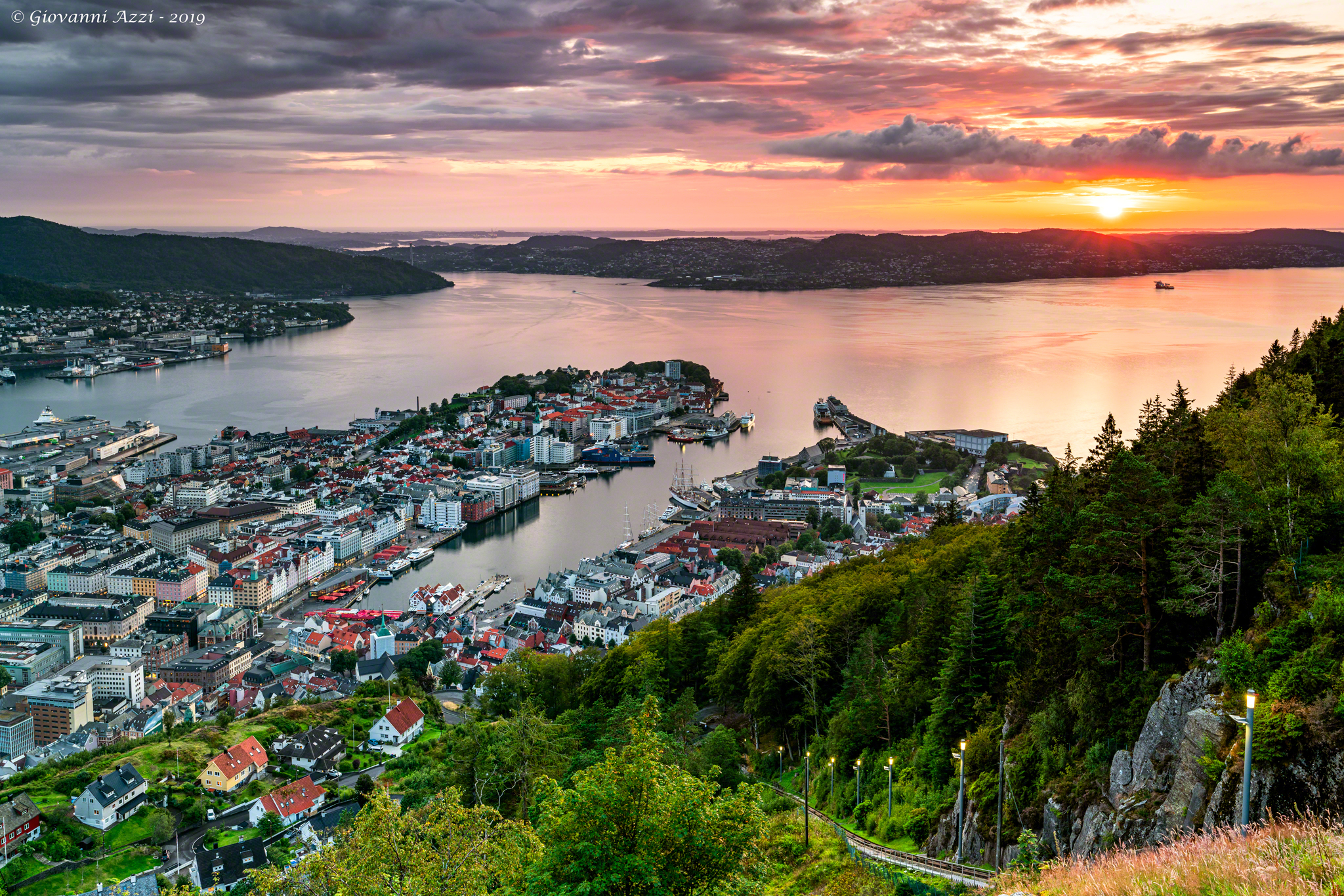 Bergen al tramonto