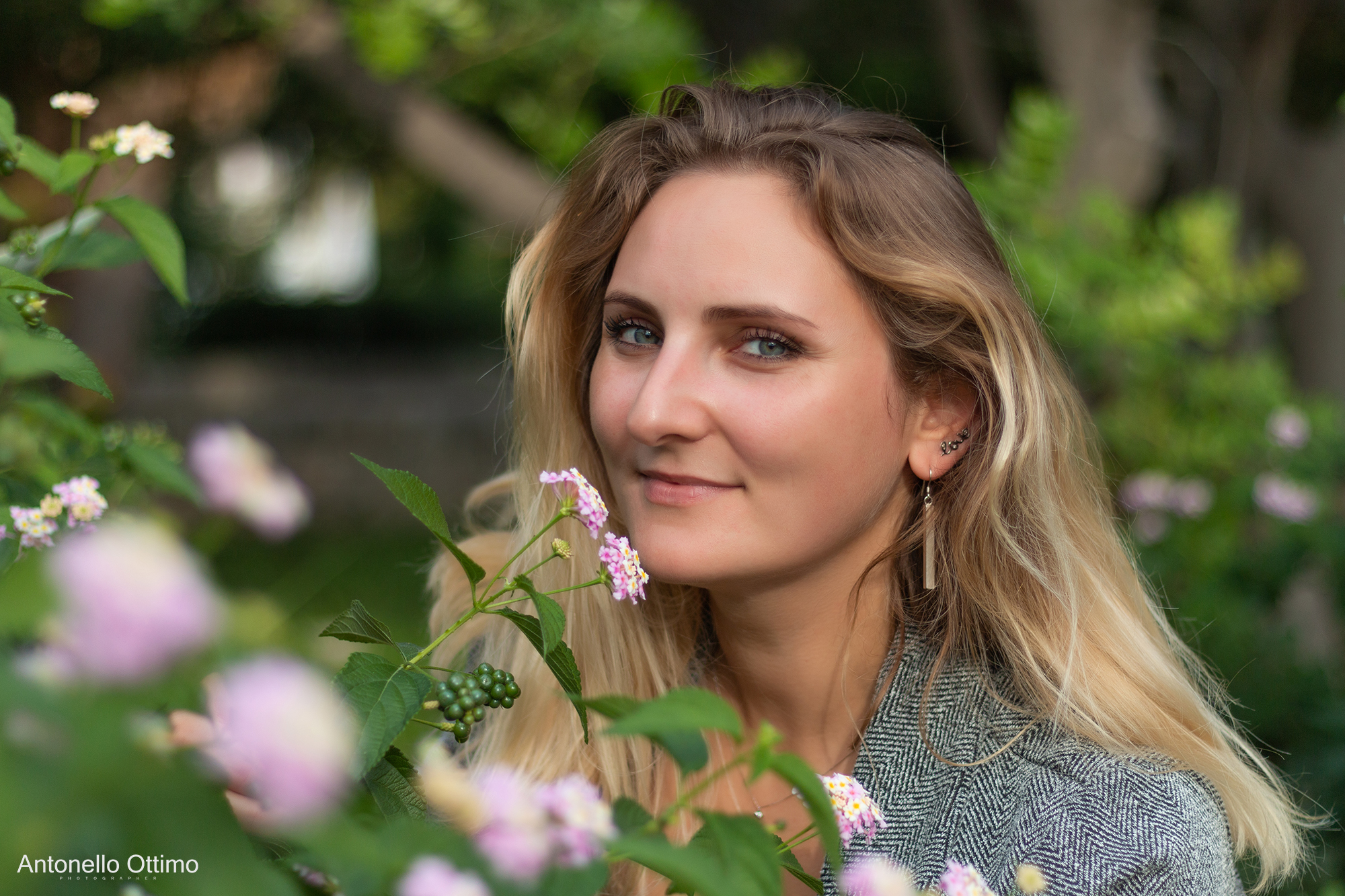 Oksana and the flowers