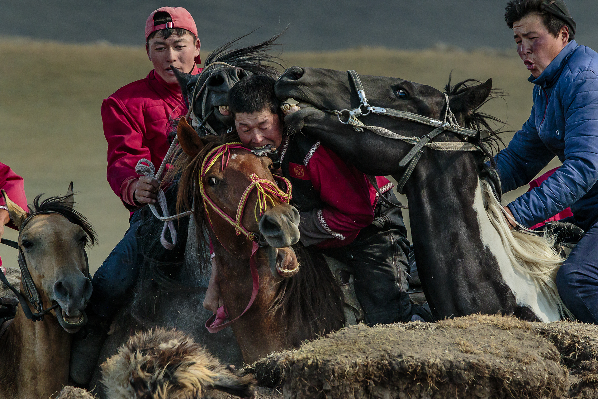 Kok-boru in Son Kul Lake, Kirghizistan 2019