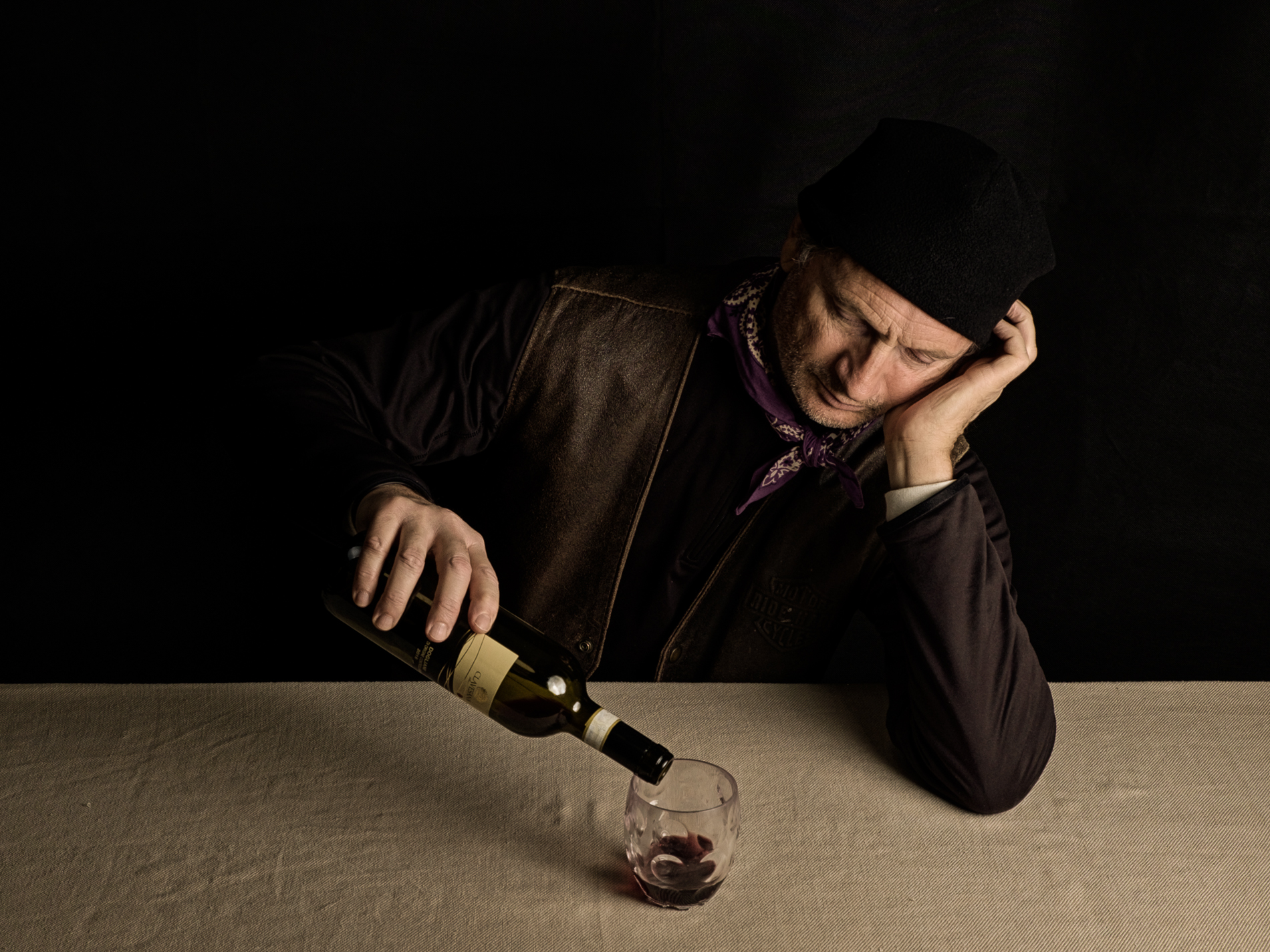 ... and I fill my glass...