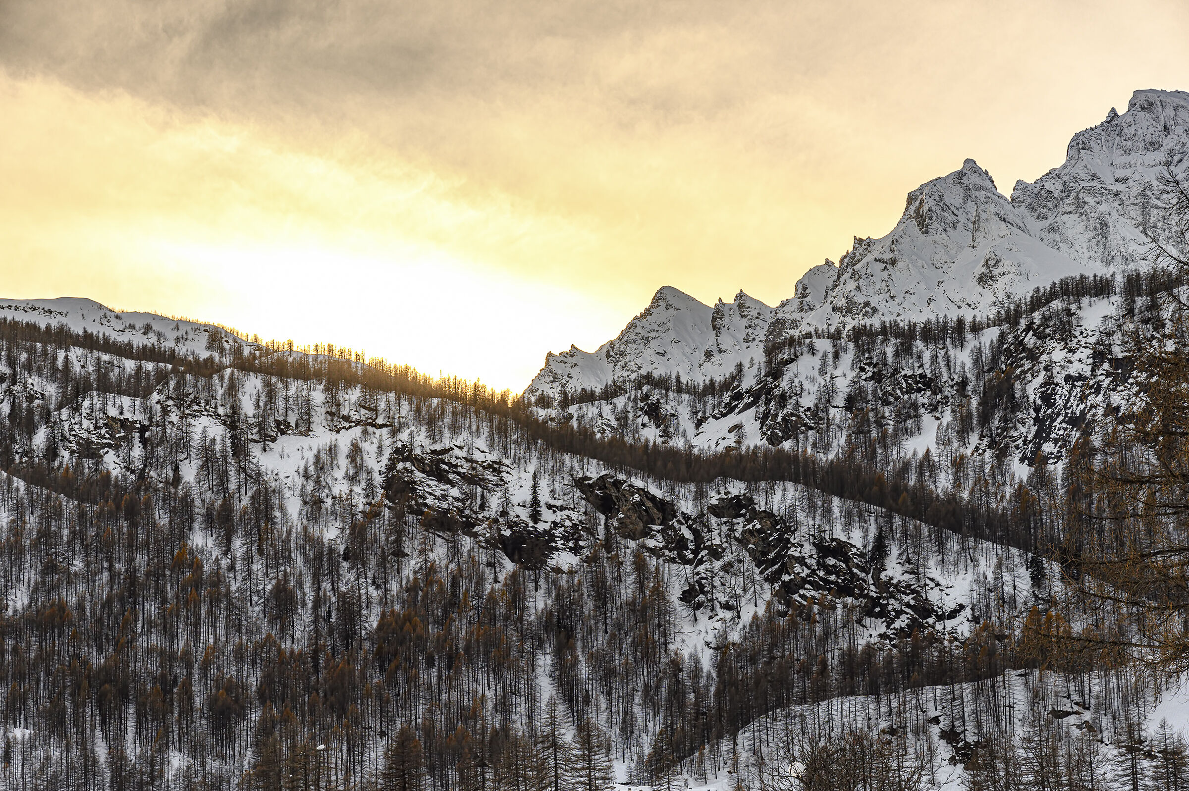 Sunset of the Devero Alpe