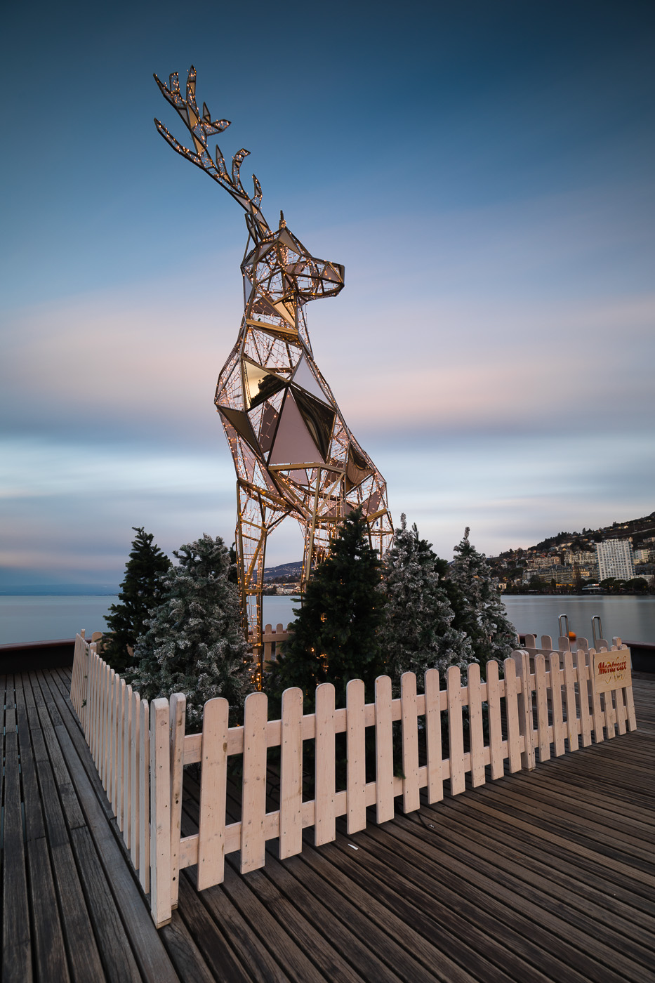 Christmas decorations in Montreux