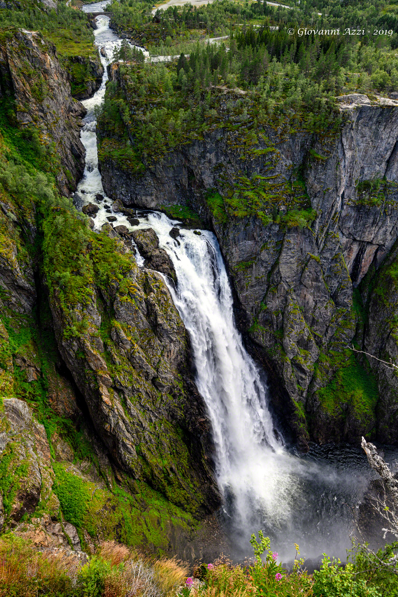 Vista su Vøringfossen