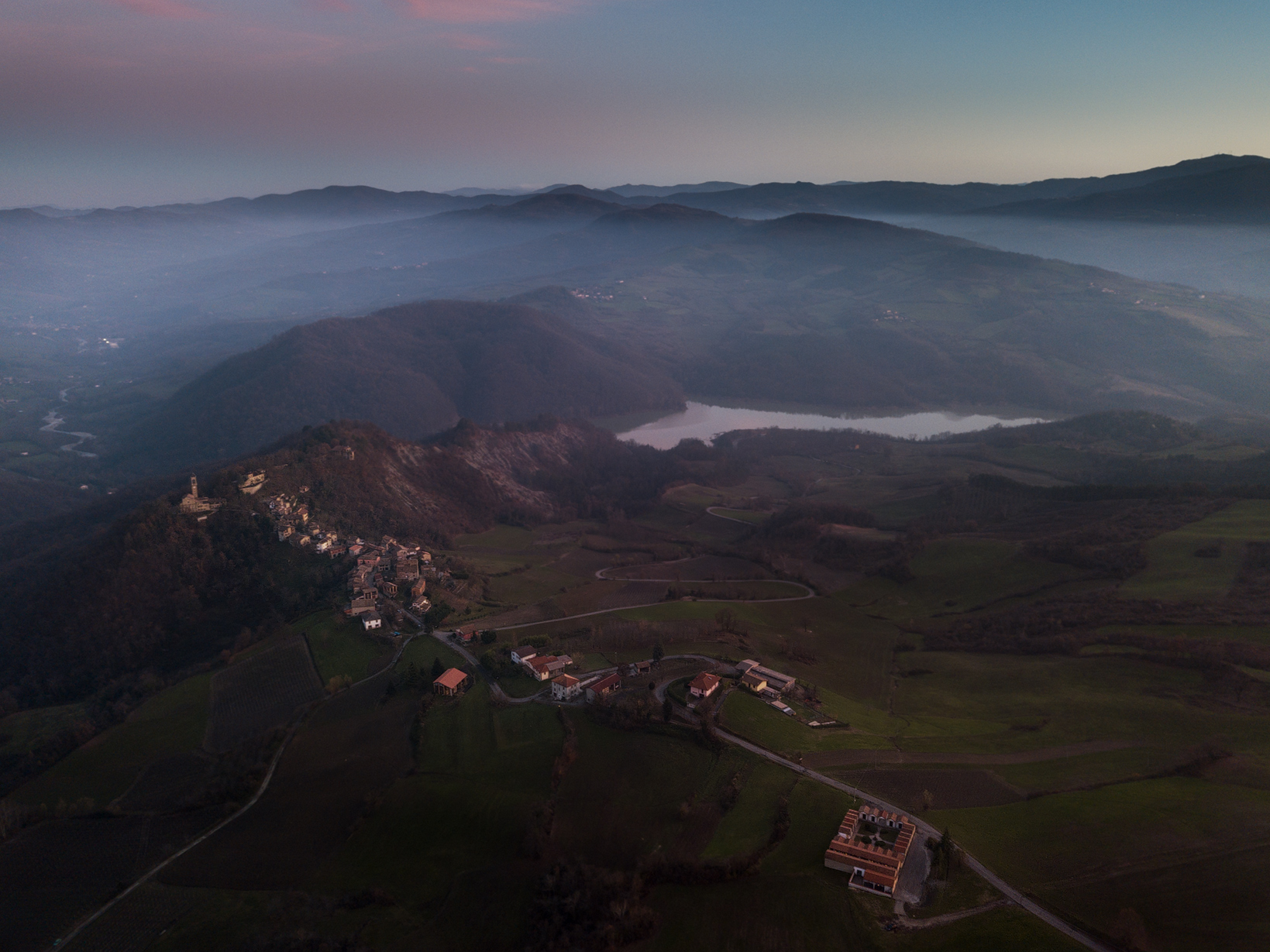 Tramonto invernale sull'Oltrepo' Pavese