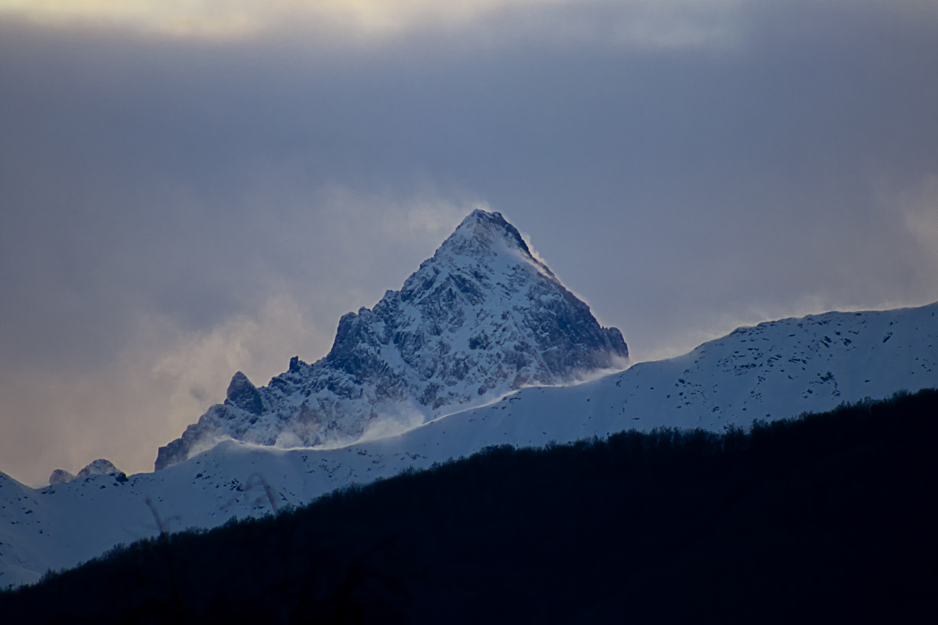 monviso, bufera di vento