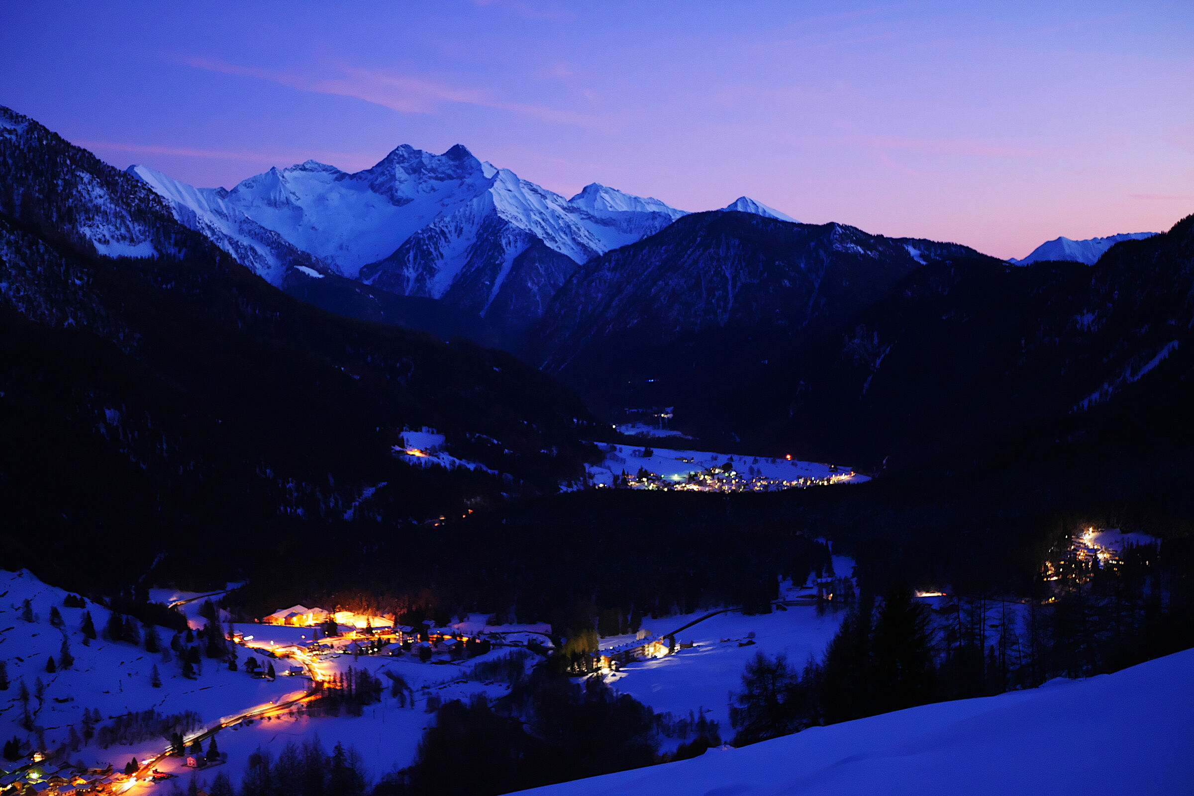 Val D'Ayas in Blue Hour
