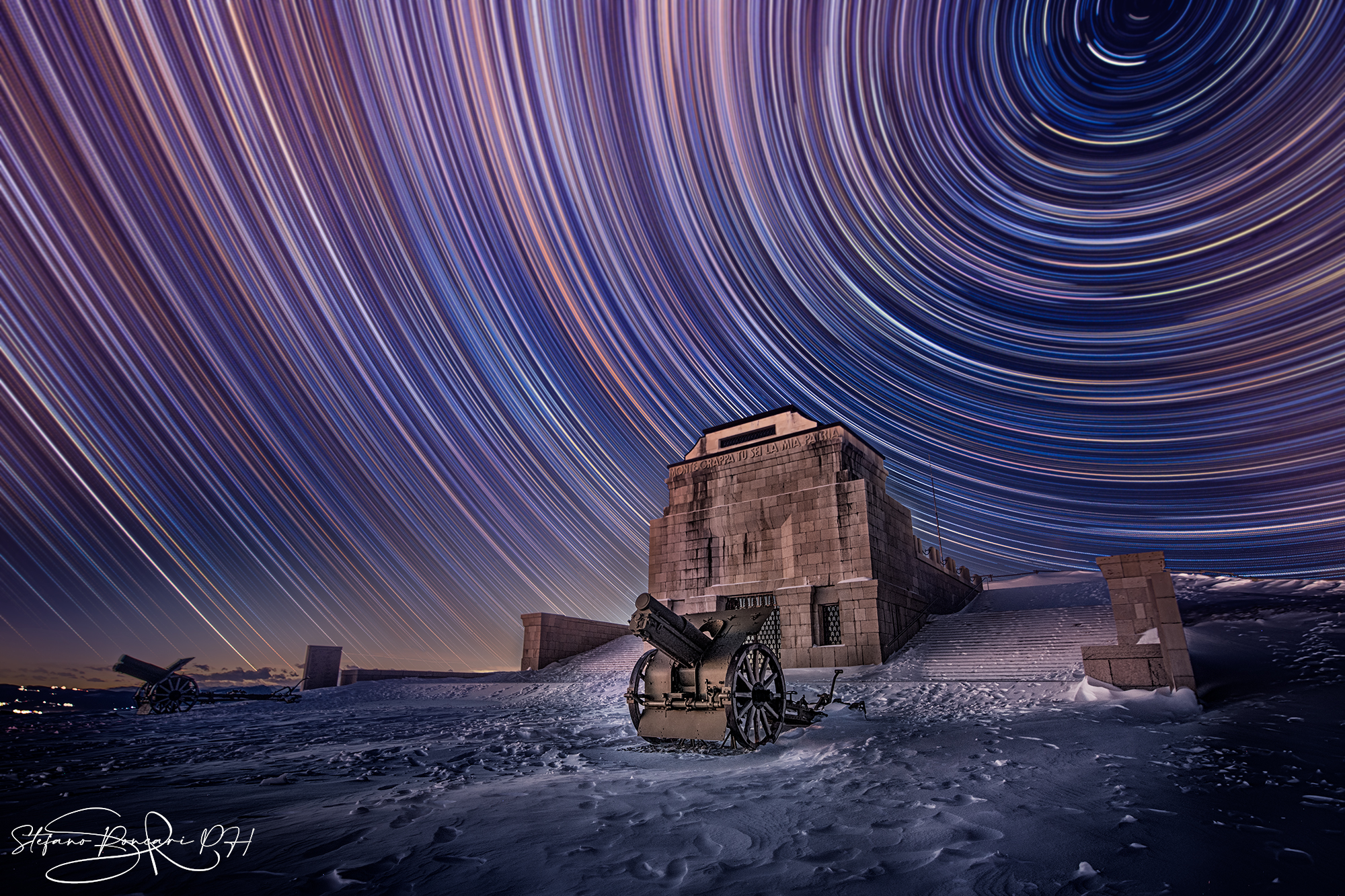 Startrail on Mount Grappa