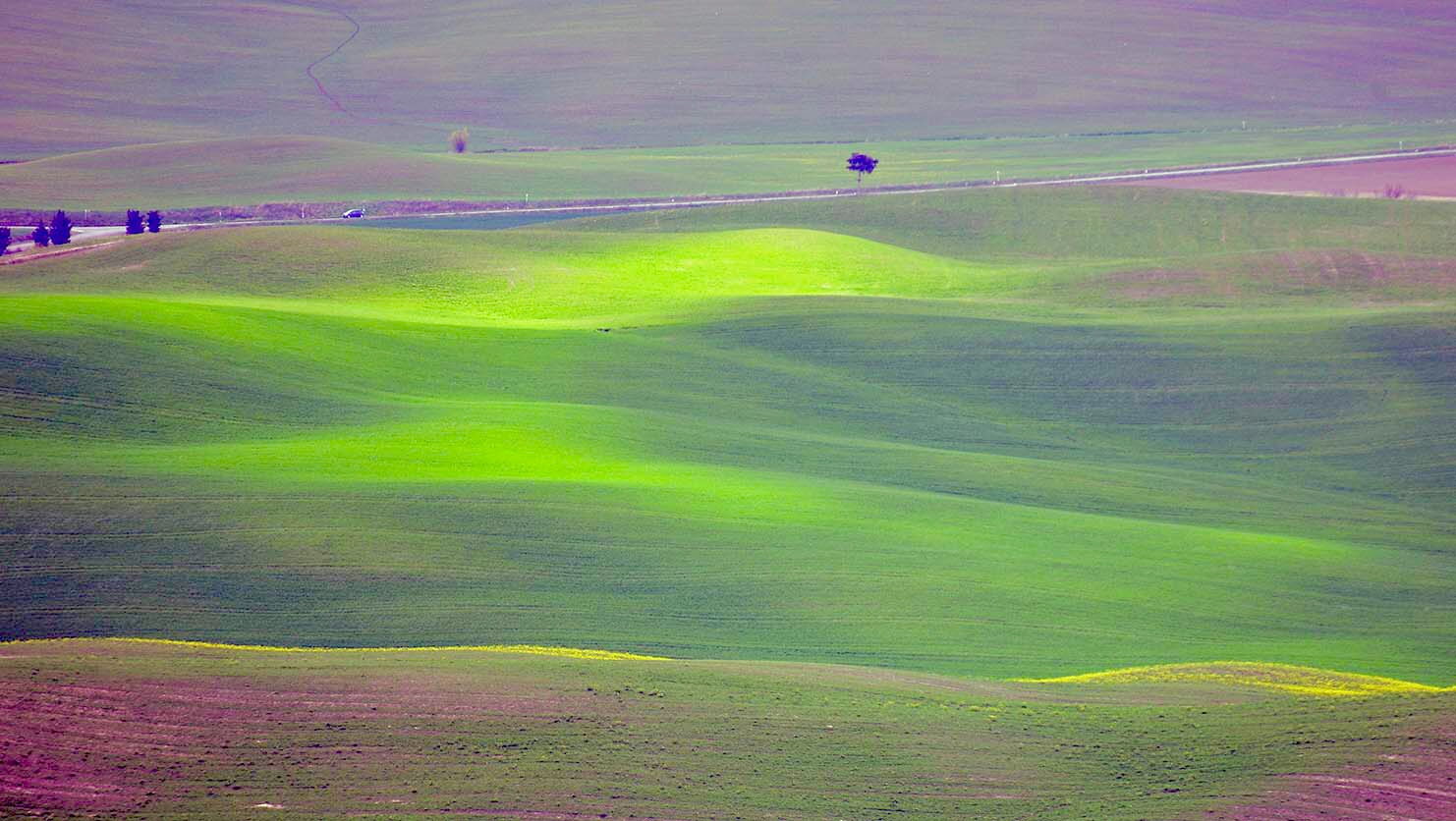 Light games in Val d'Orcia